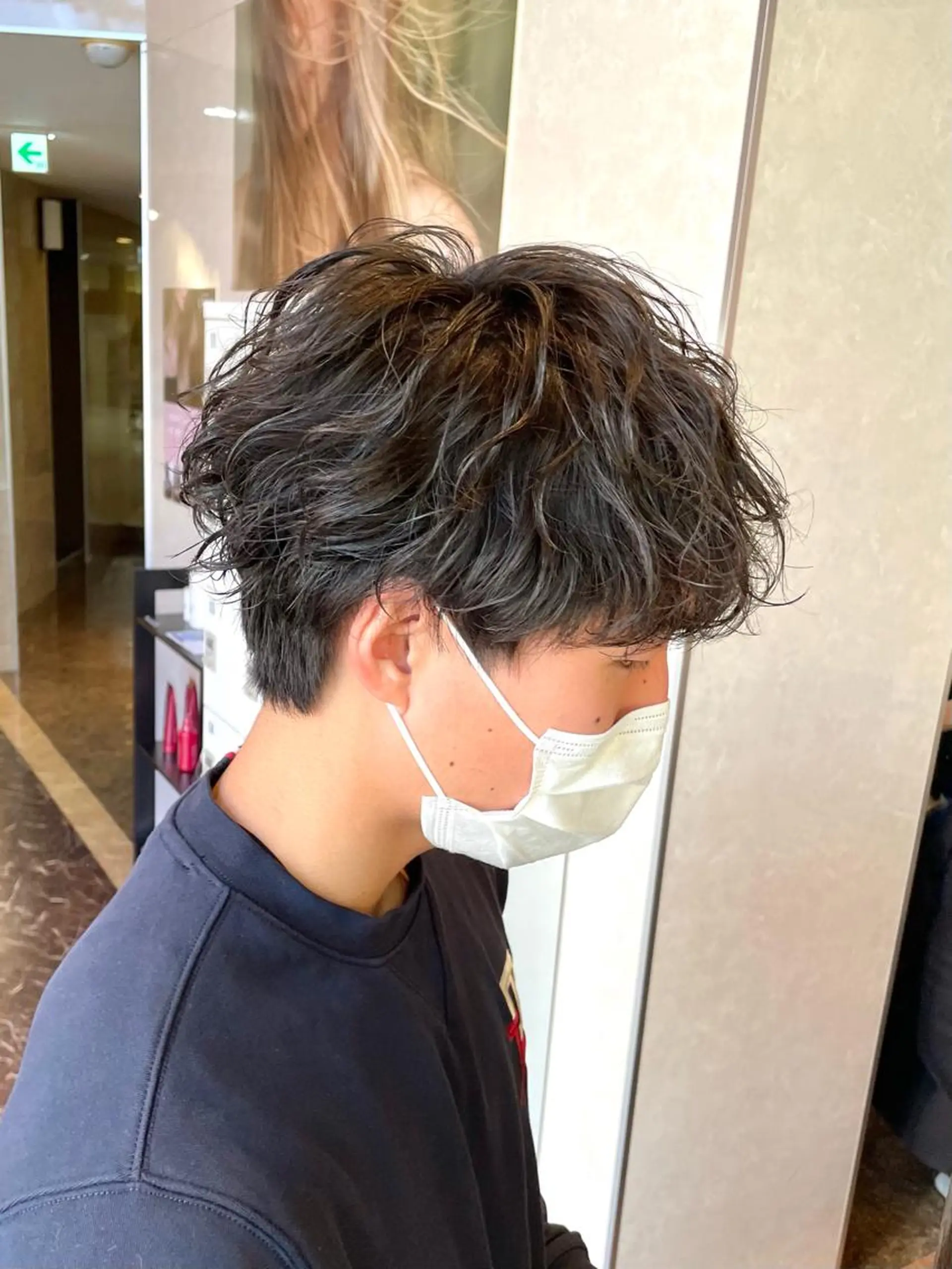 パーマ メンズ ふくどめ りなのヘアスタイル
