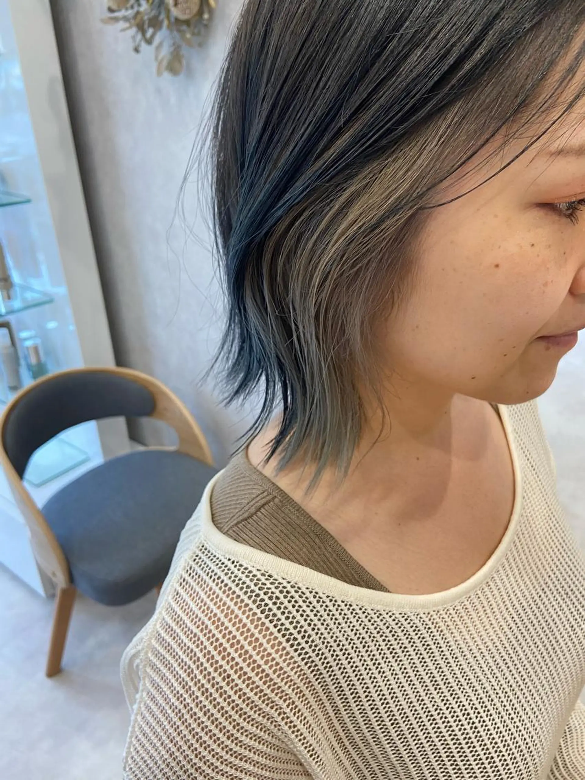 カラー バレイヤージュ ブリーチ ブルーカラー ブルージュ ケアブリーチ TECHRISE刈谷所属・田中 大貴のヘアスタイル