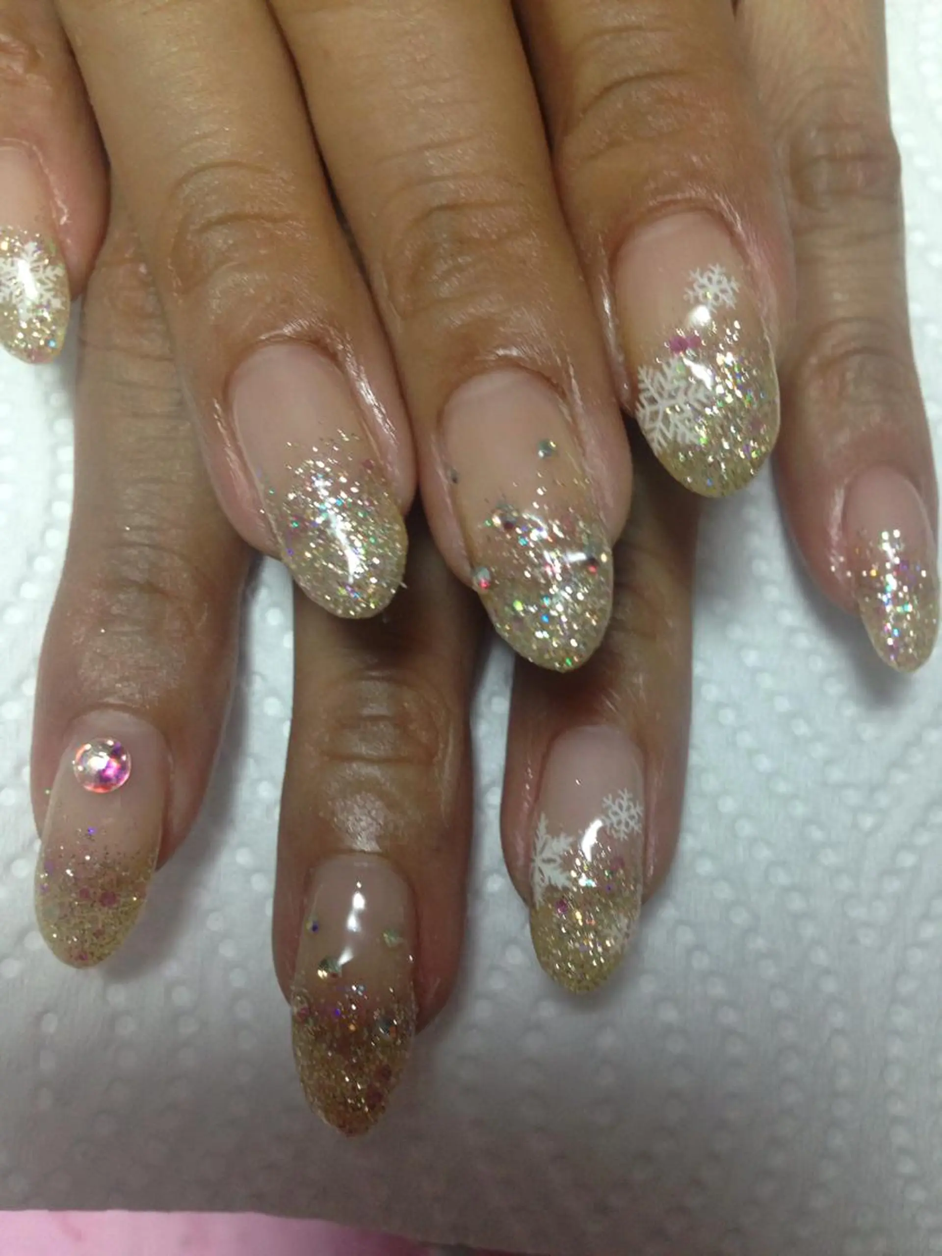 ネイル アートネイル グラデーション ラメ(グリッター) ラメグラデーション 持ち込み リラネイル所属・福田 美代子のネイルデザイン