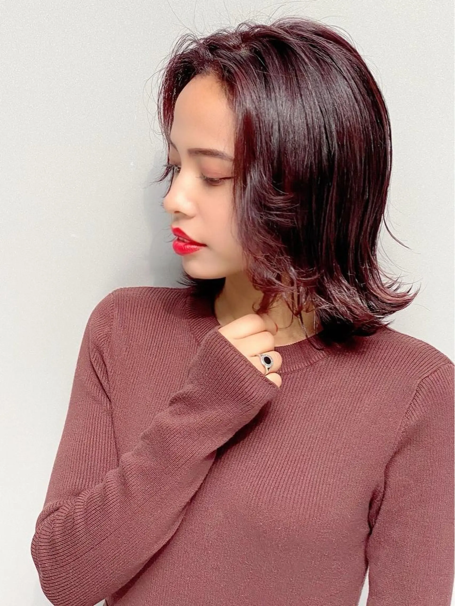 ミディアム カラー ヘアアレンジ 能登谷 きよのヘアスタイル