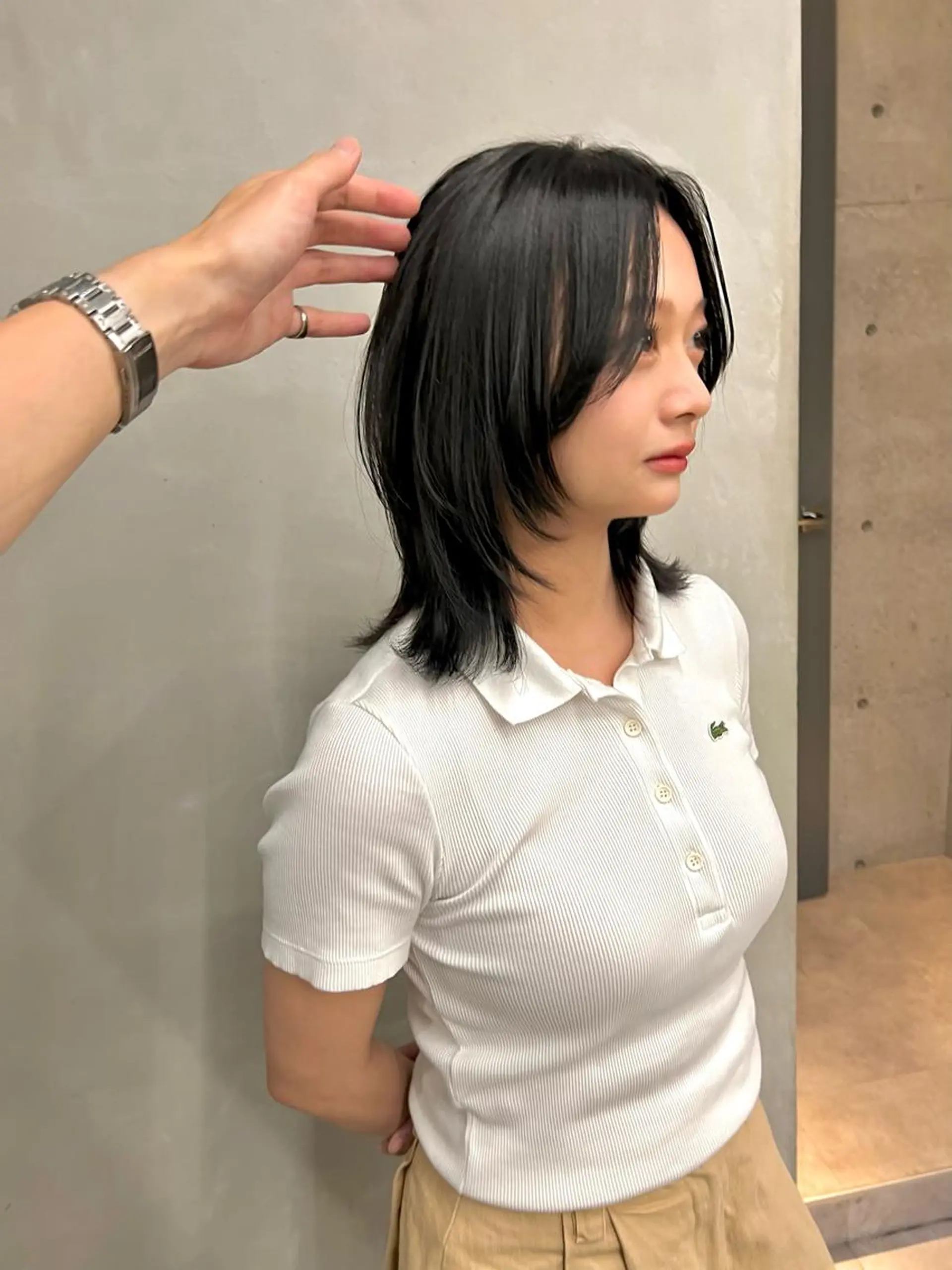 ミディアム パーマ ストレートパーマ カット 縮毛矯正 トリートメント sakoda shunkiのヘアスタイル