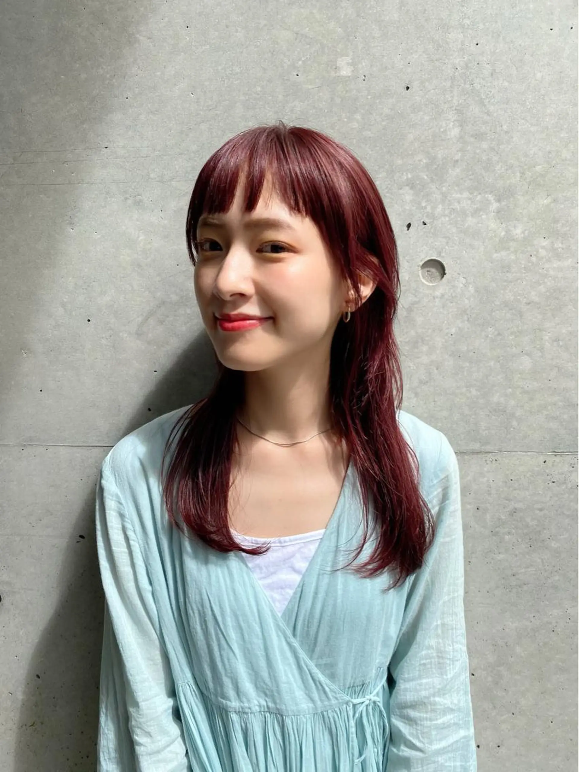 ミディアム カラー 似合わせカット レイヤー/ボブのヘアスタイル