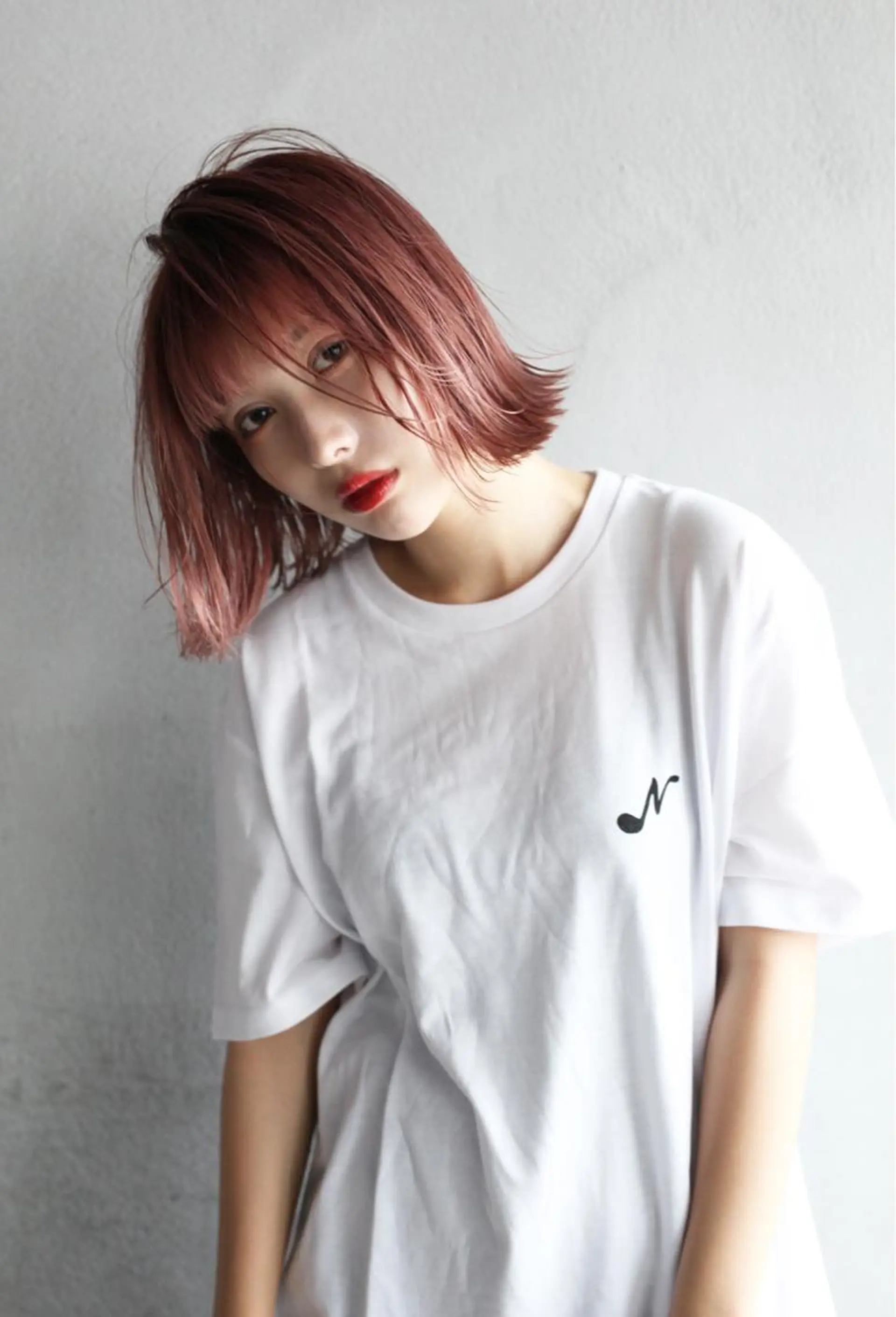 ショート カラー 切りっぱなしボブ ベージュカラー ピンクカラー ピンクベージュ ボブ カット ヘアカラー ボブ/ショート/ 白髪染め/メンズ葛西のヘアスタイル