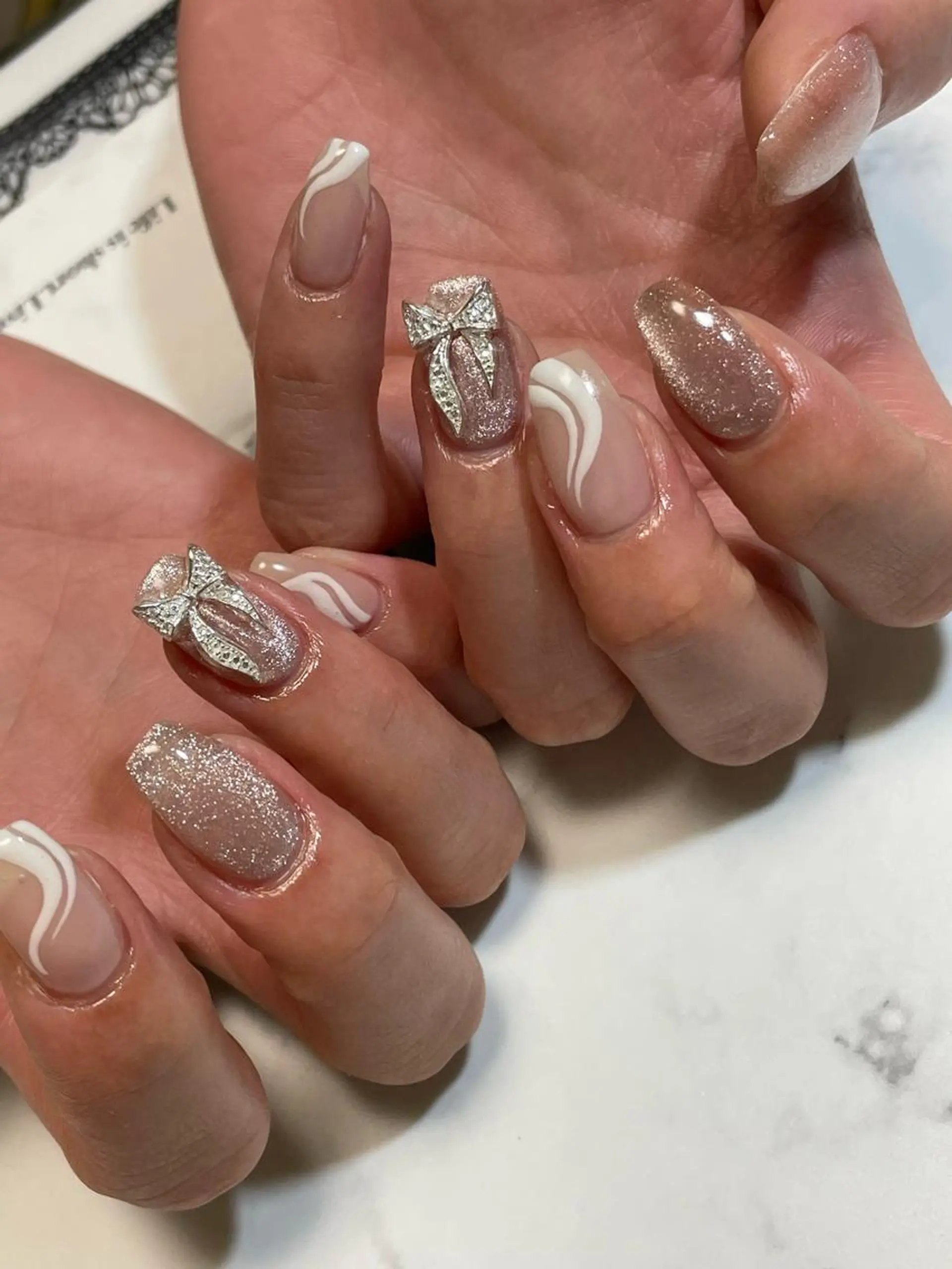 ネイル リボン private salon NIKOのネイルデザイン