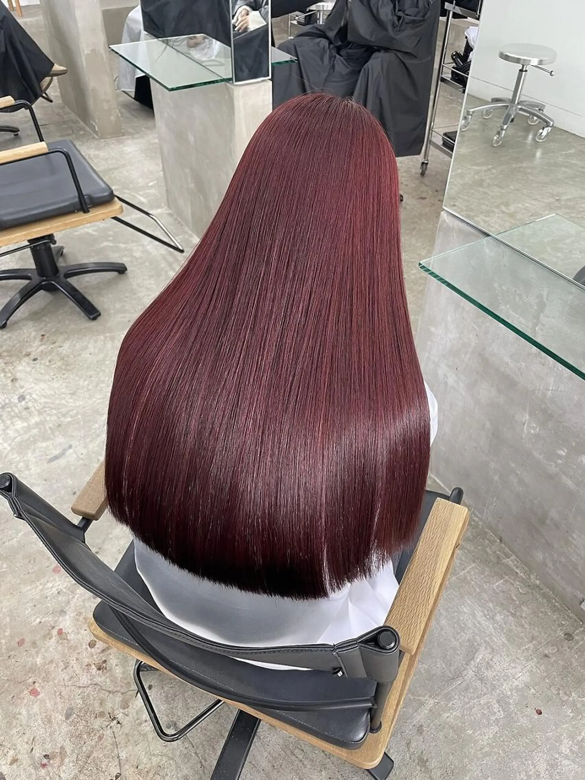 ロング カラー カット 縮毛矯正 トリートメント Nought etre 西金沢のヘアスタイル