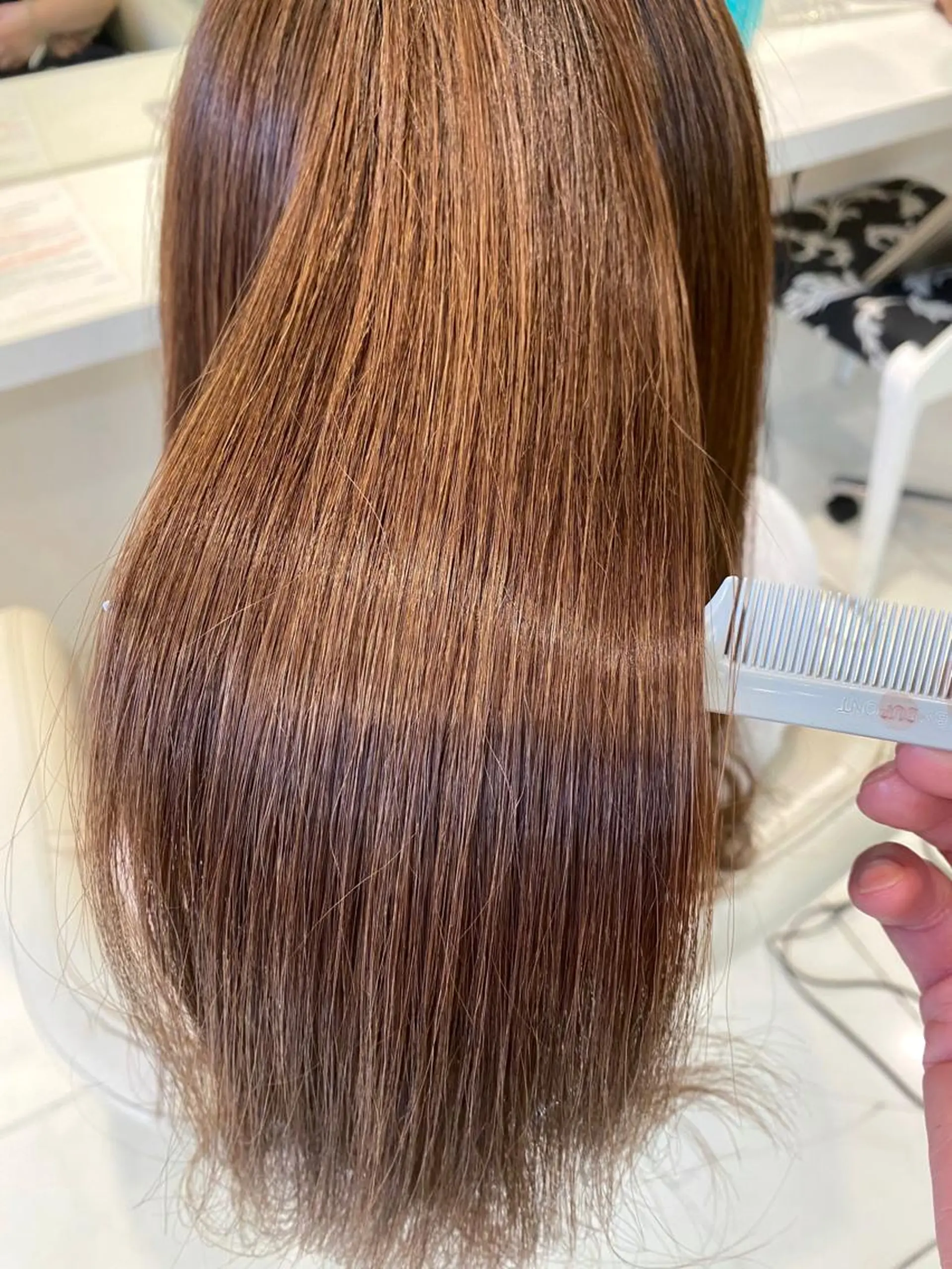 セミロング パーマ カット 縮毛矯正 💎髪質改善/縮毛矯 正特化💎鈴木一寿のヘアスタイル