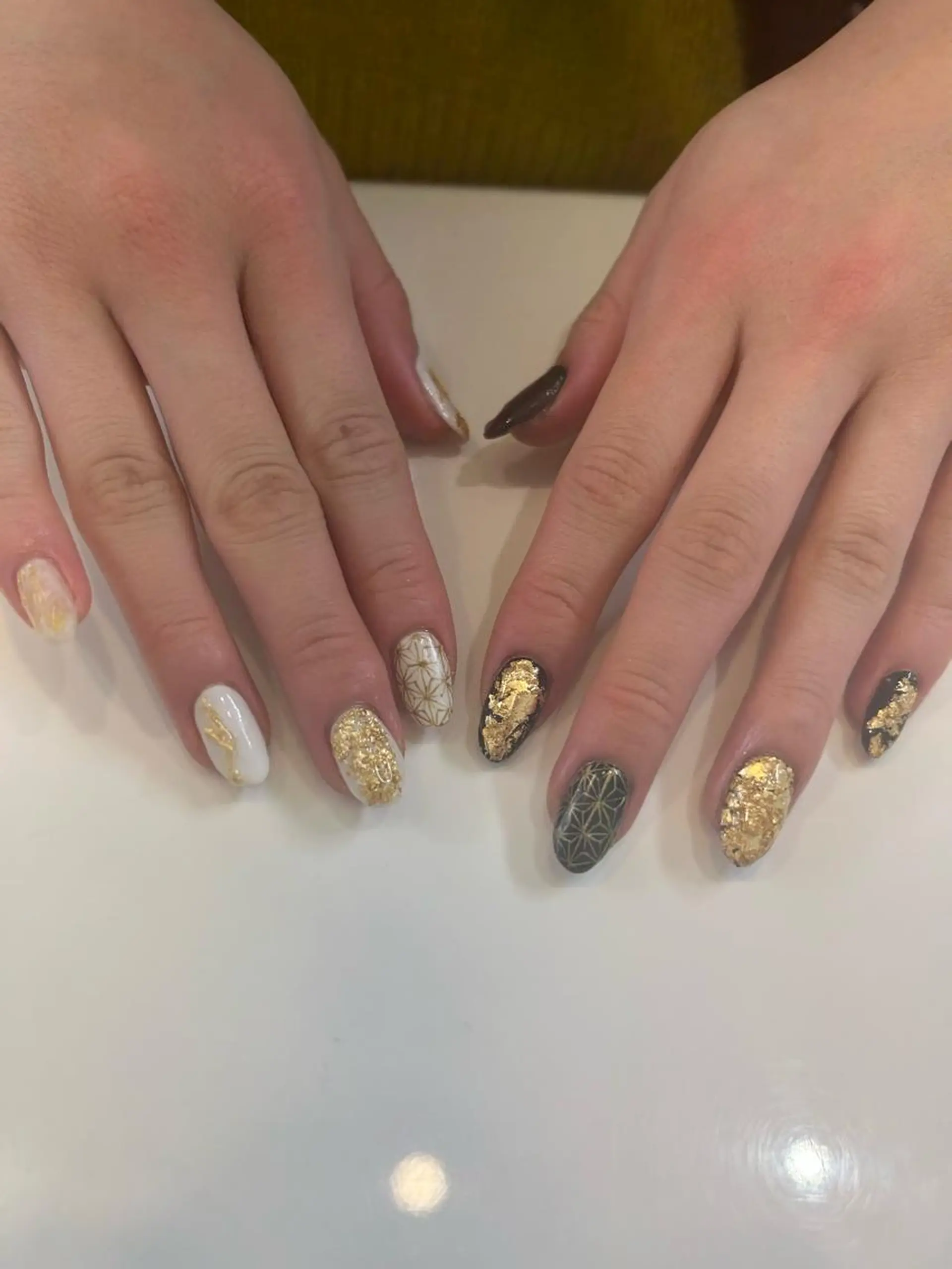 ネイル 成人式 フットネイル フレンチネイル グラデーション マグネットネイル brilliant s.kのネイルデザイン