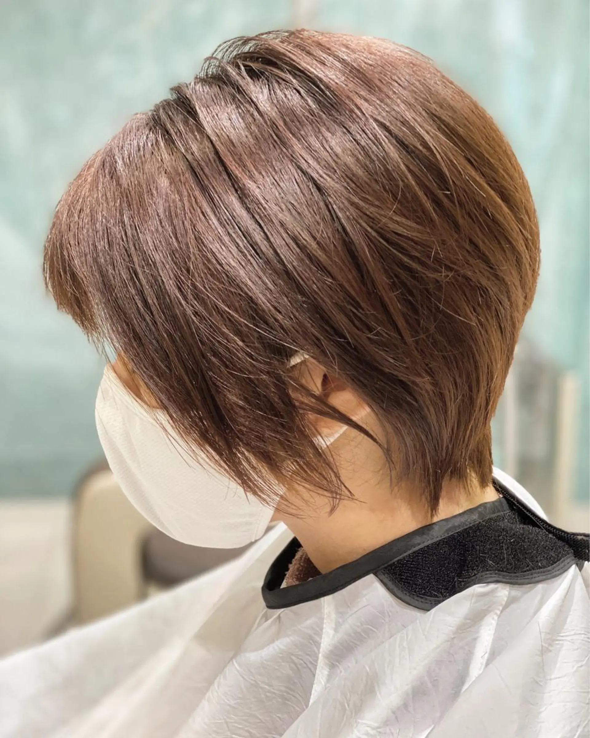 ショート カラー 丸みショート グレージュ ショートヘア 💎大人ハイライト 💎上杉一也💎のヘアスタイル