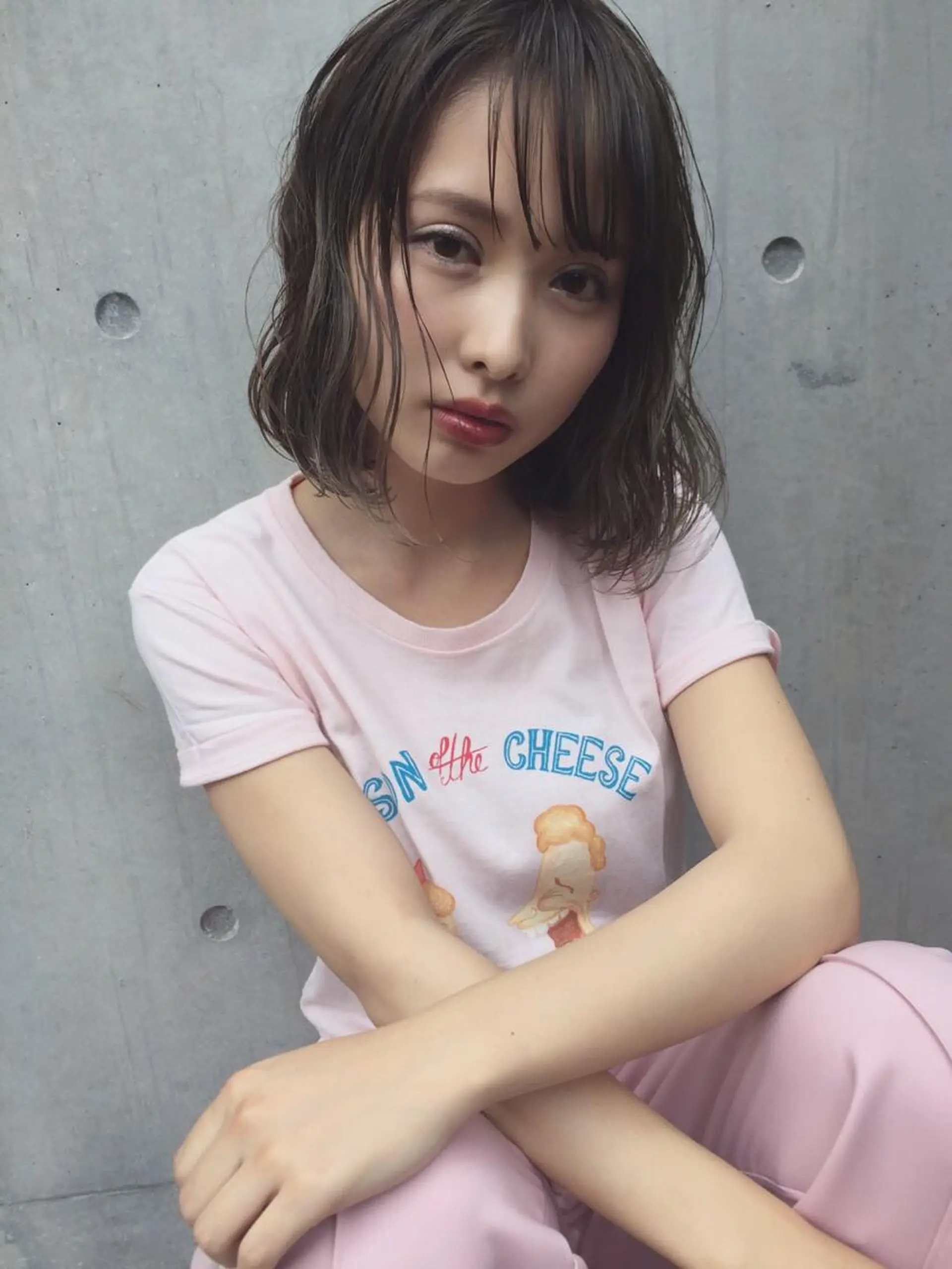 ショート ミディアム アッシュ アッシュグレー アッシュグレージュ ハイライト HOODS hair salon所属・透明感カラー🌿ボブ ✨飛田　ケイのヘアスタイル