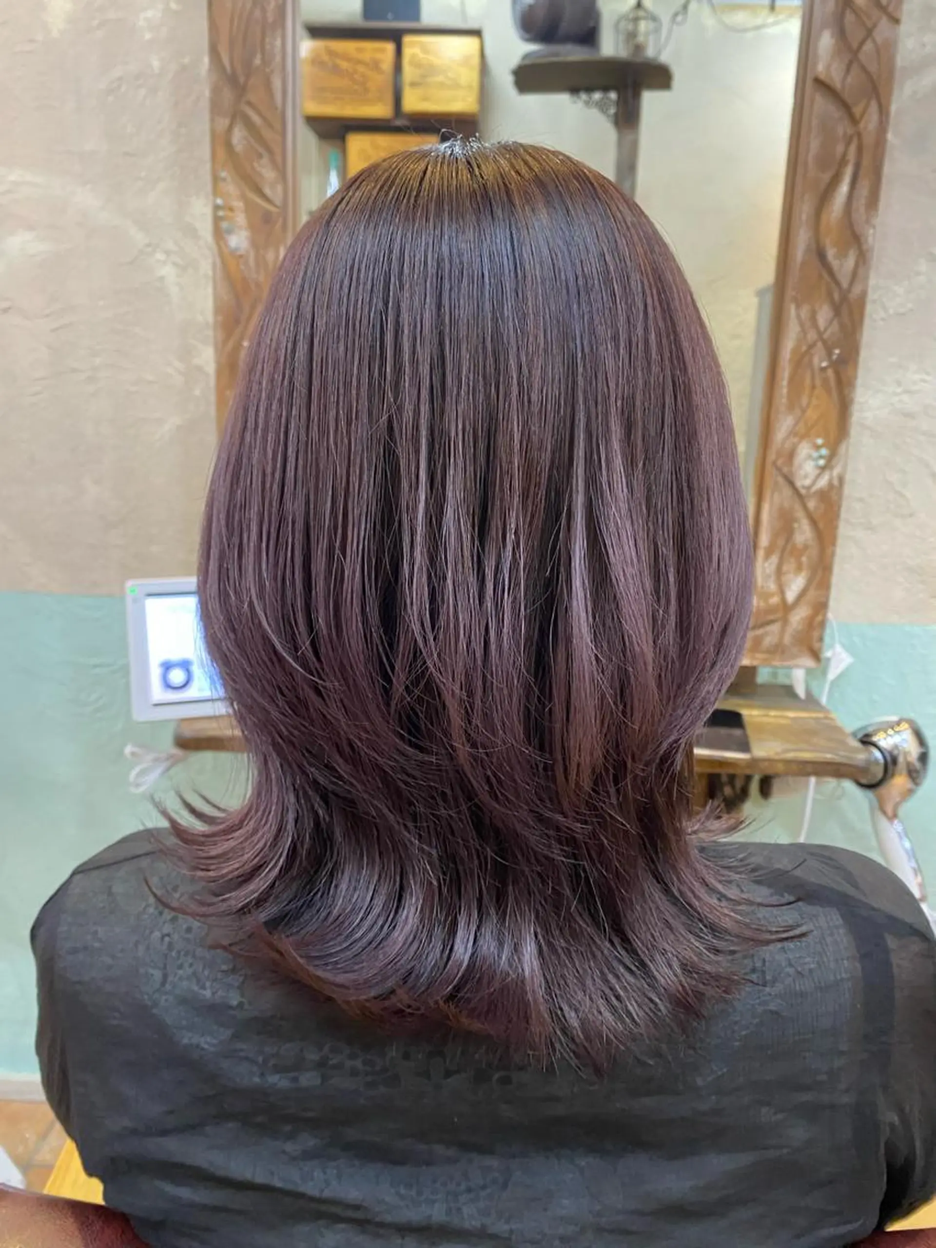 ミディアム カラー ブリーチ ラベンダーカラー ピンクカラー ピンクラベンダー 🎀ブリーチなし 透明感🎀yuhiのヘアスタイル