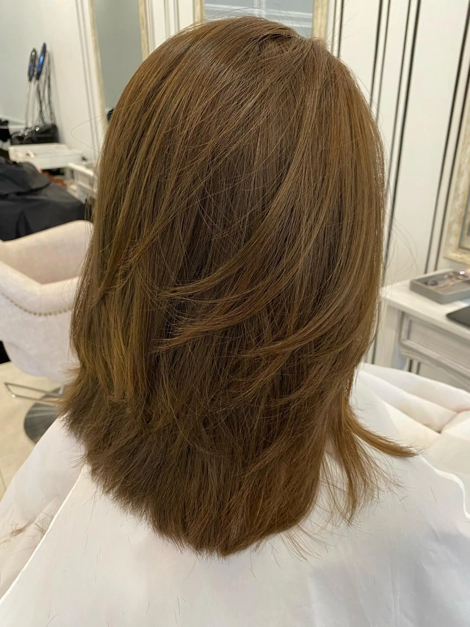 セミロング カラー カット ヘアカラー トリートメント eclat suzumiのヘアスタイル