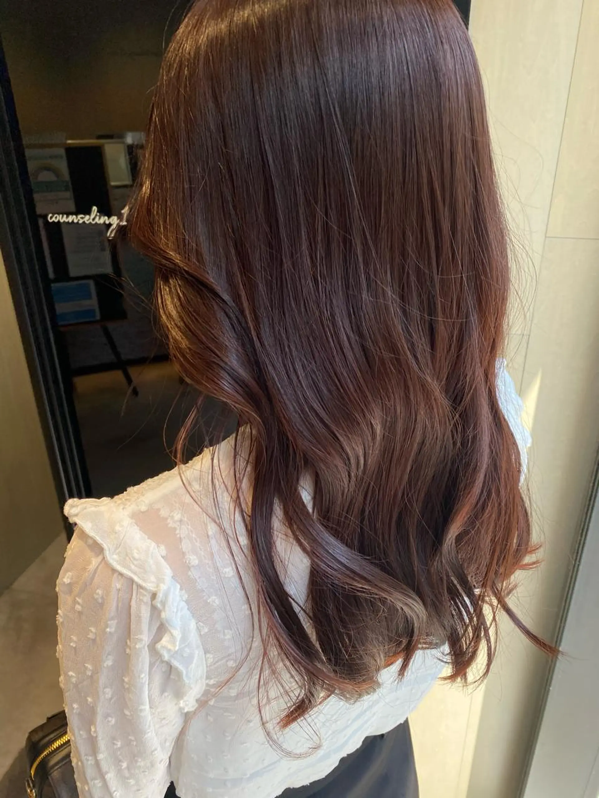 セミロング カラー ヘアアレンジ アンククロス渋谷【ANKH CROSS】所属・韓国ヘア┊︎レイヤー ┊︎haruka🌙のヘアスタイル