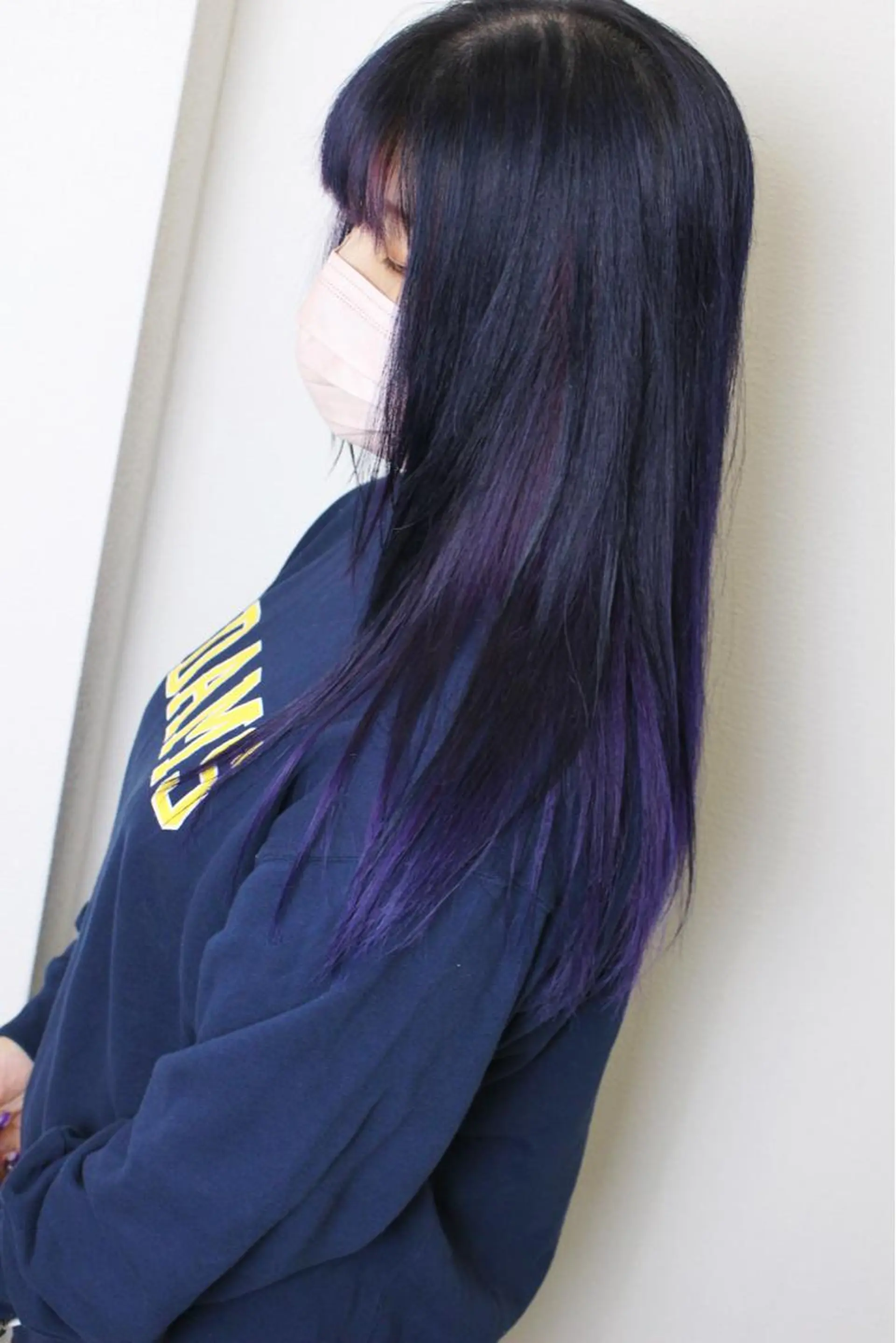 ロング カラー インナーカラー ネイビーカラー パープルカラー ヘアカラー 土居 正季のヘアスタイル