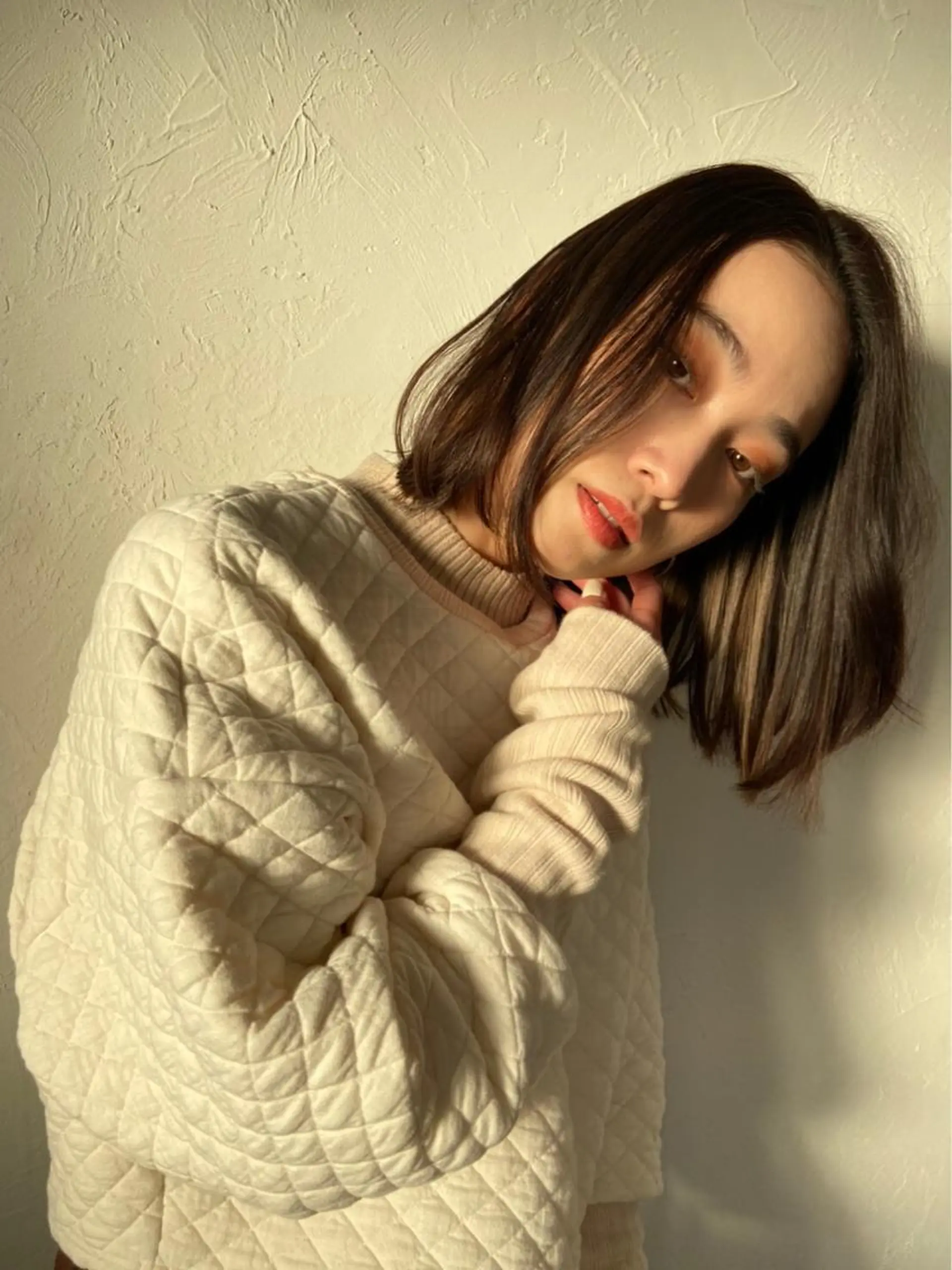 ミディアム カラー i muのヘアスタイル