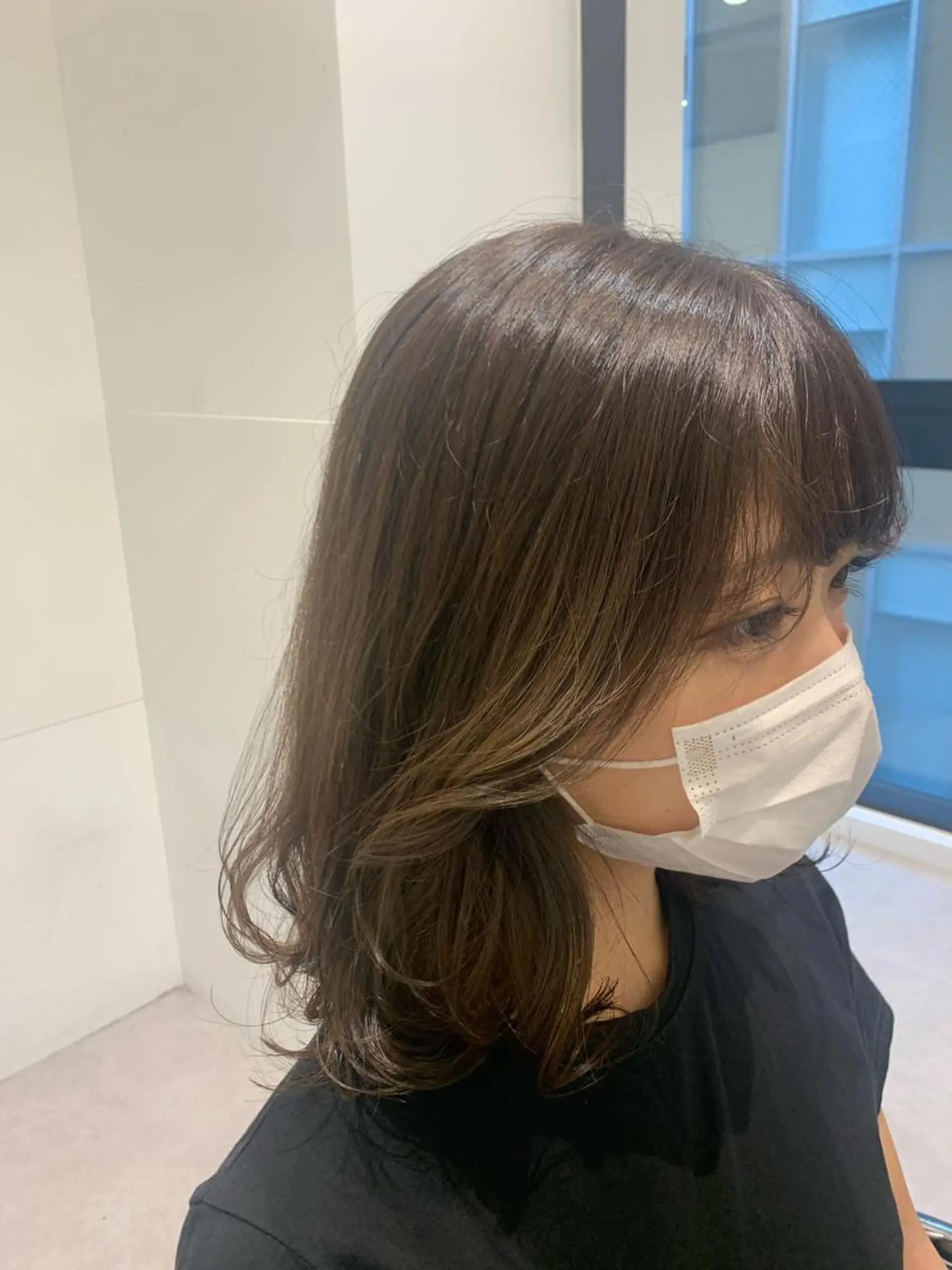 セミロング カラー 透明感カラー カット ヘアカラー トリートメント GO TODAY シェアサロン 名古屋パルコ所属・仲地 大地のヘアスタイル