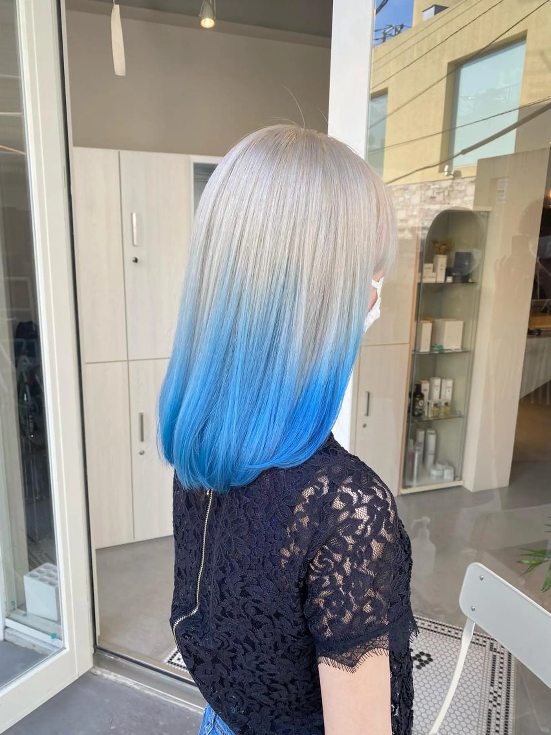 ミディアム カラー ブルーカラー ❄️中川 慎之介❄️のヘアスタイル