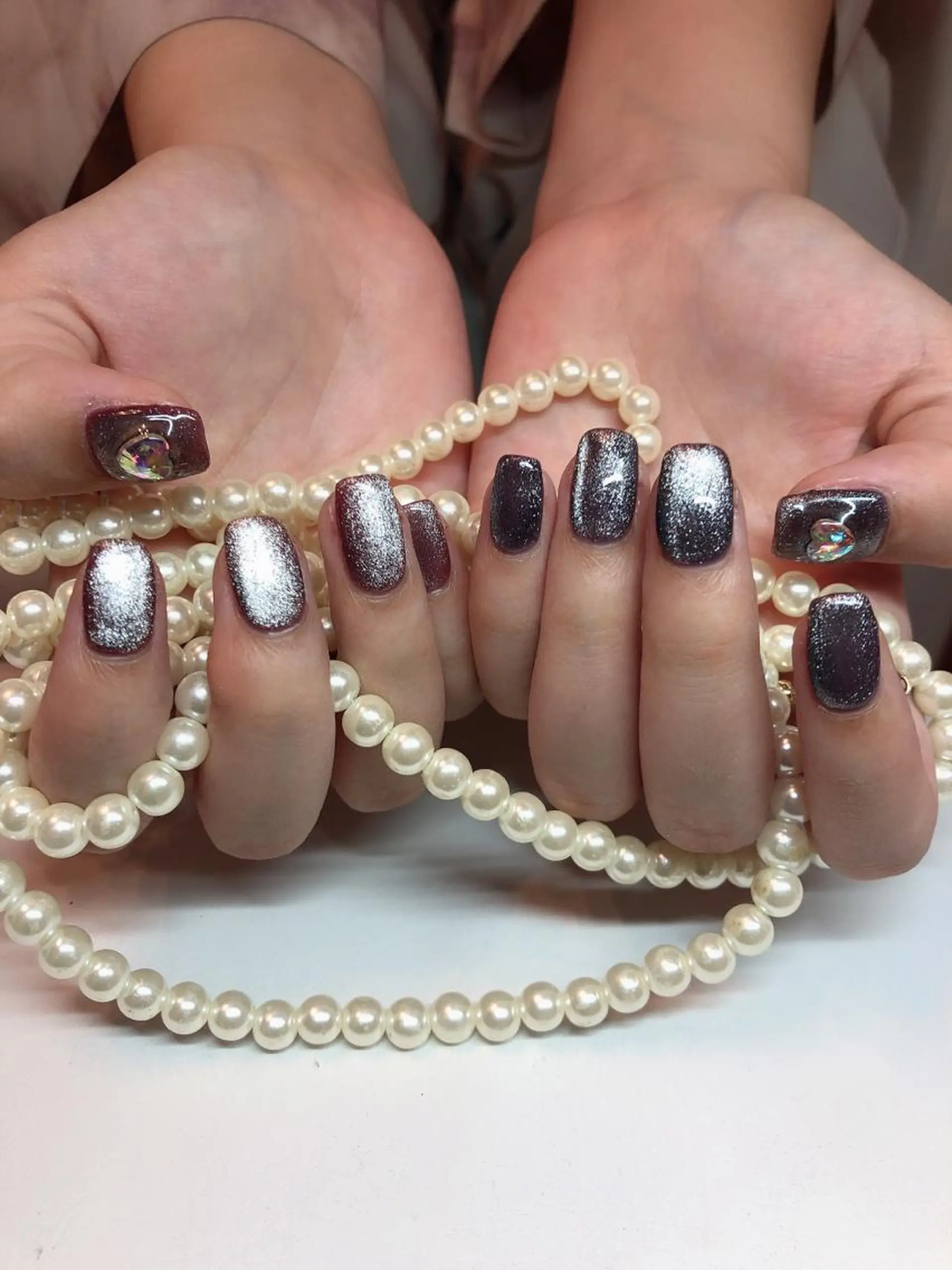 ミディアム ネイル 長さ出し専門 nynaのネイルデザイン