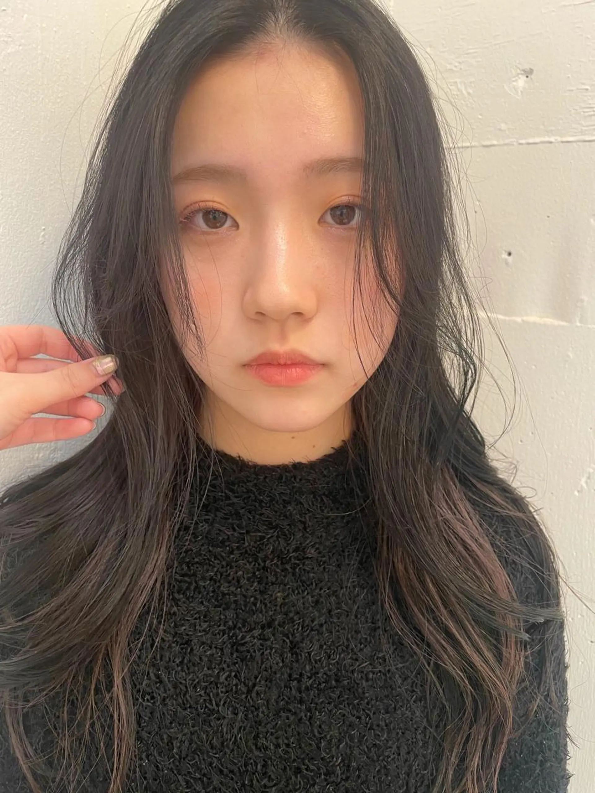 カラー ブリーチカラー🎀 韓国風/寺門美優のヘアスタイル