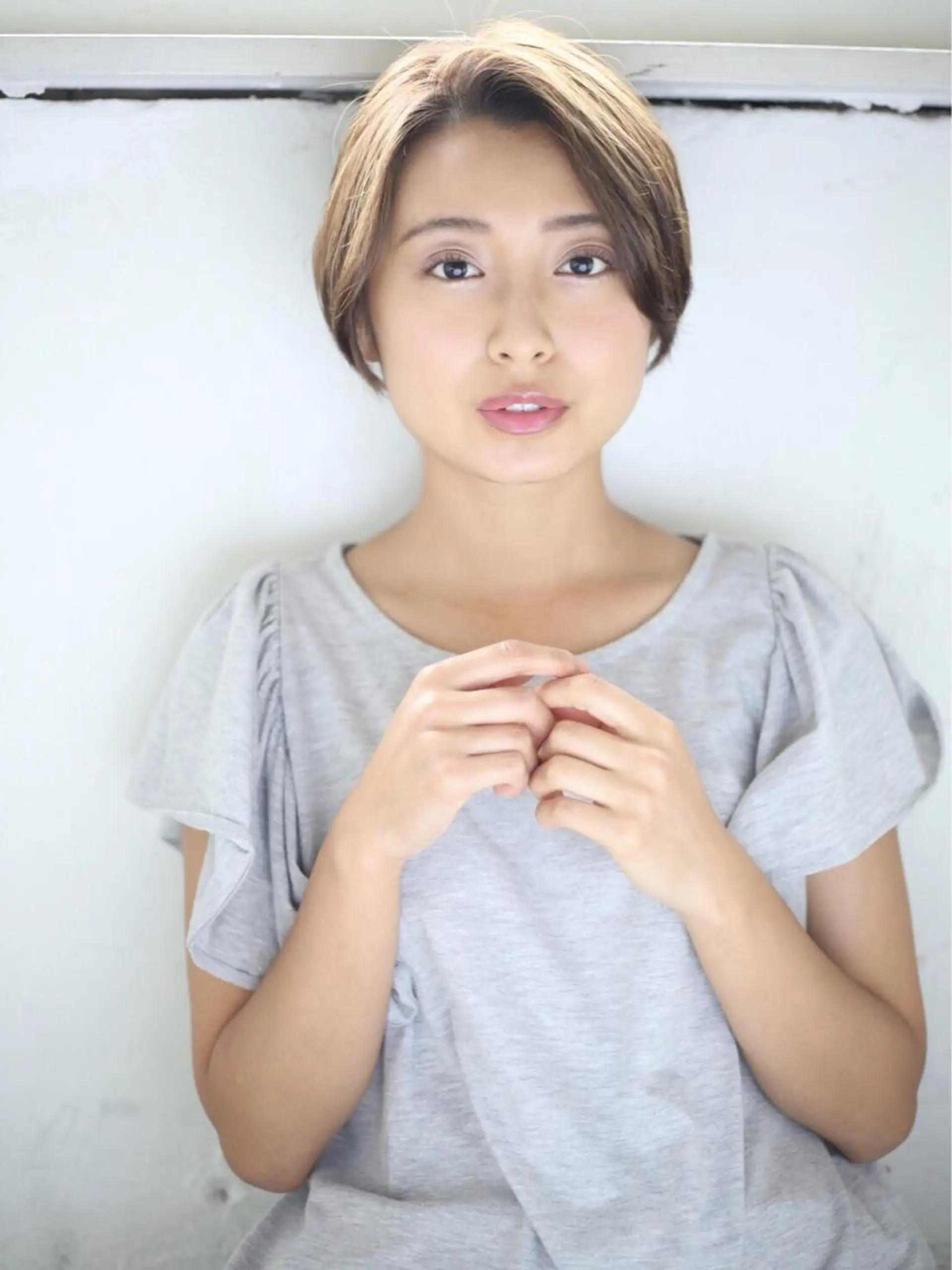 ショート カラー パーマ 野崎 ひかりのヘアスタイル