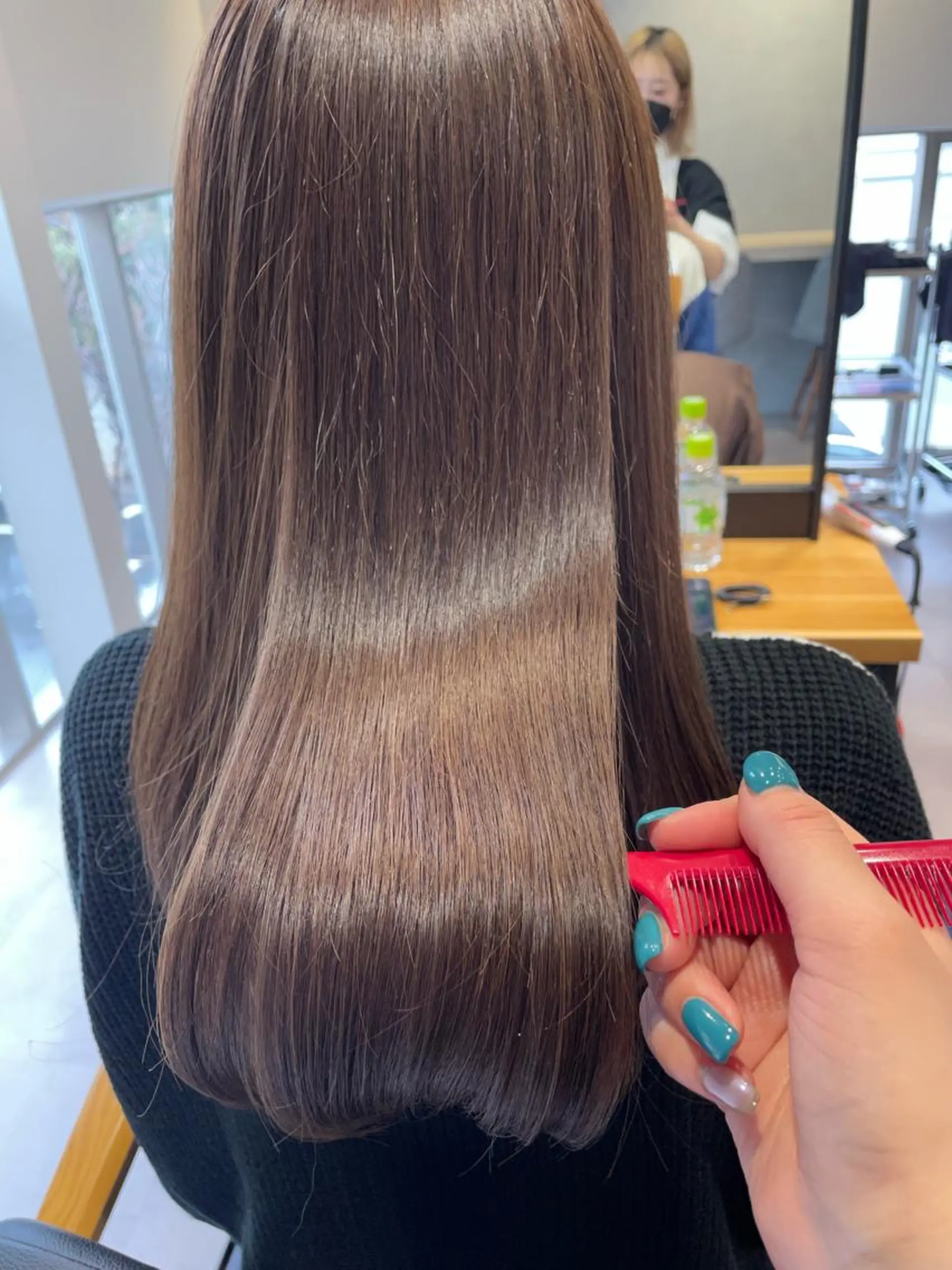 ロング ボブ エギョモリ 外国人風カラー ハイライト 髪質改善 韓国風/オシャレ /縮毛矯正/滝口琴未のヘアスタイル