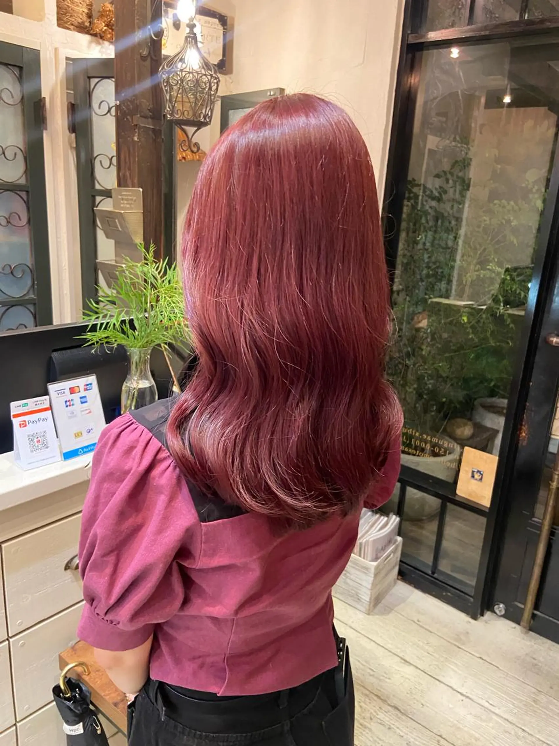 カラー ブリーチ ブリーチなしカラー レッドカラー ダメージレス美容師 🌱水島侑理のヘアスタイル