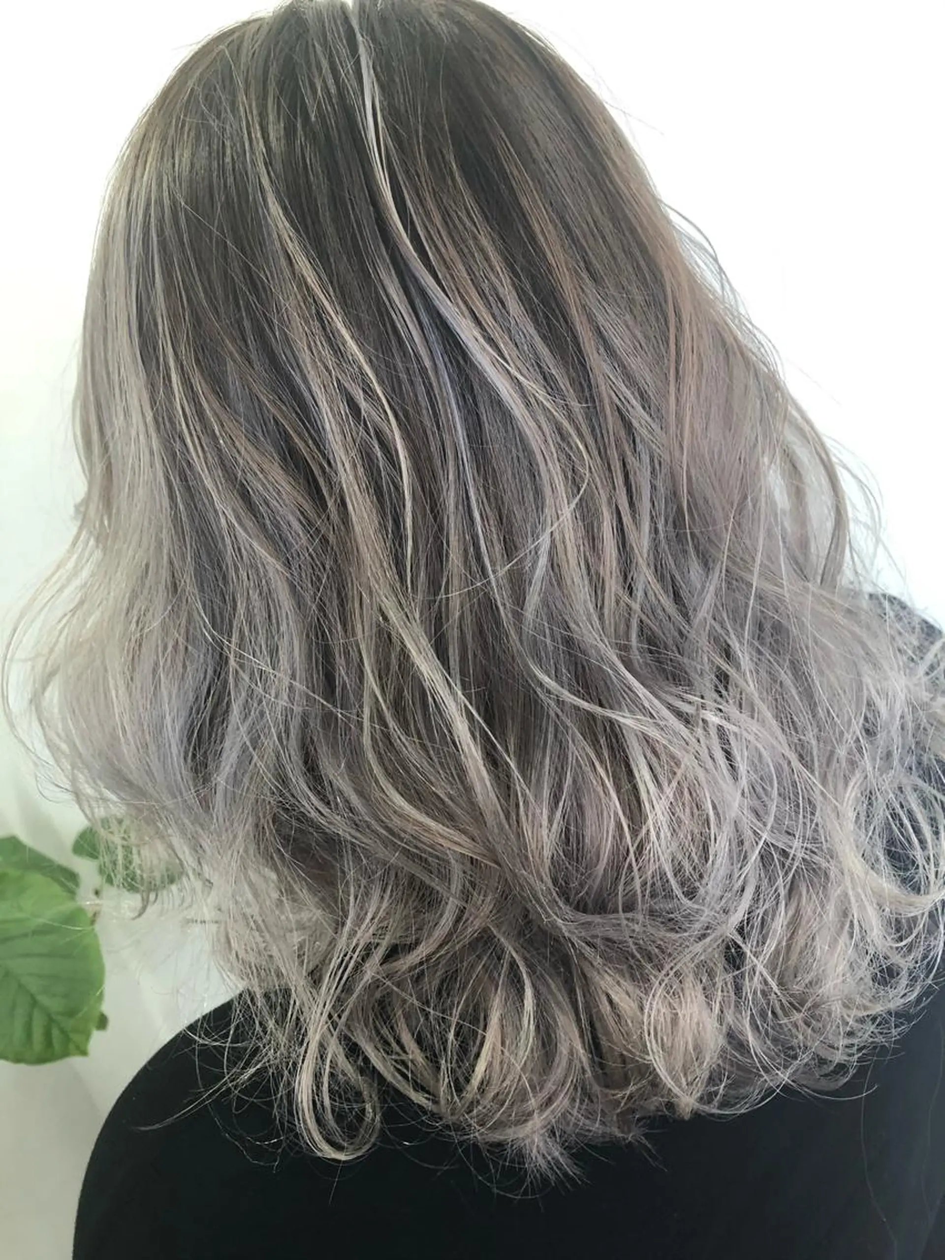 ミディアム カラー ヘアアレンジ ブリーチ毛縮毛矯正 👑山口のヘアスタイル