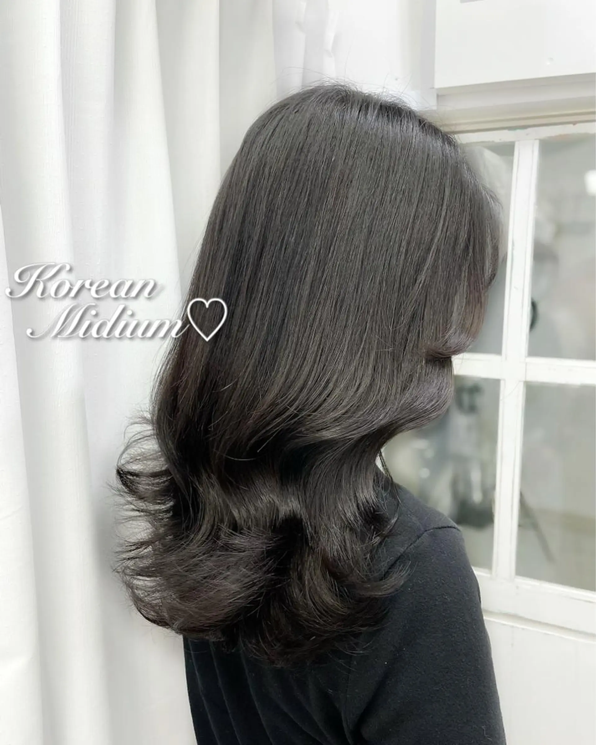 セミロング カラー 韓国風ヘア カット ヘアセット 韓国ヘア🤍髪質改善 🇰🇷AKANEのヘアスタイル
