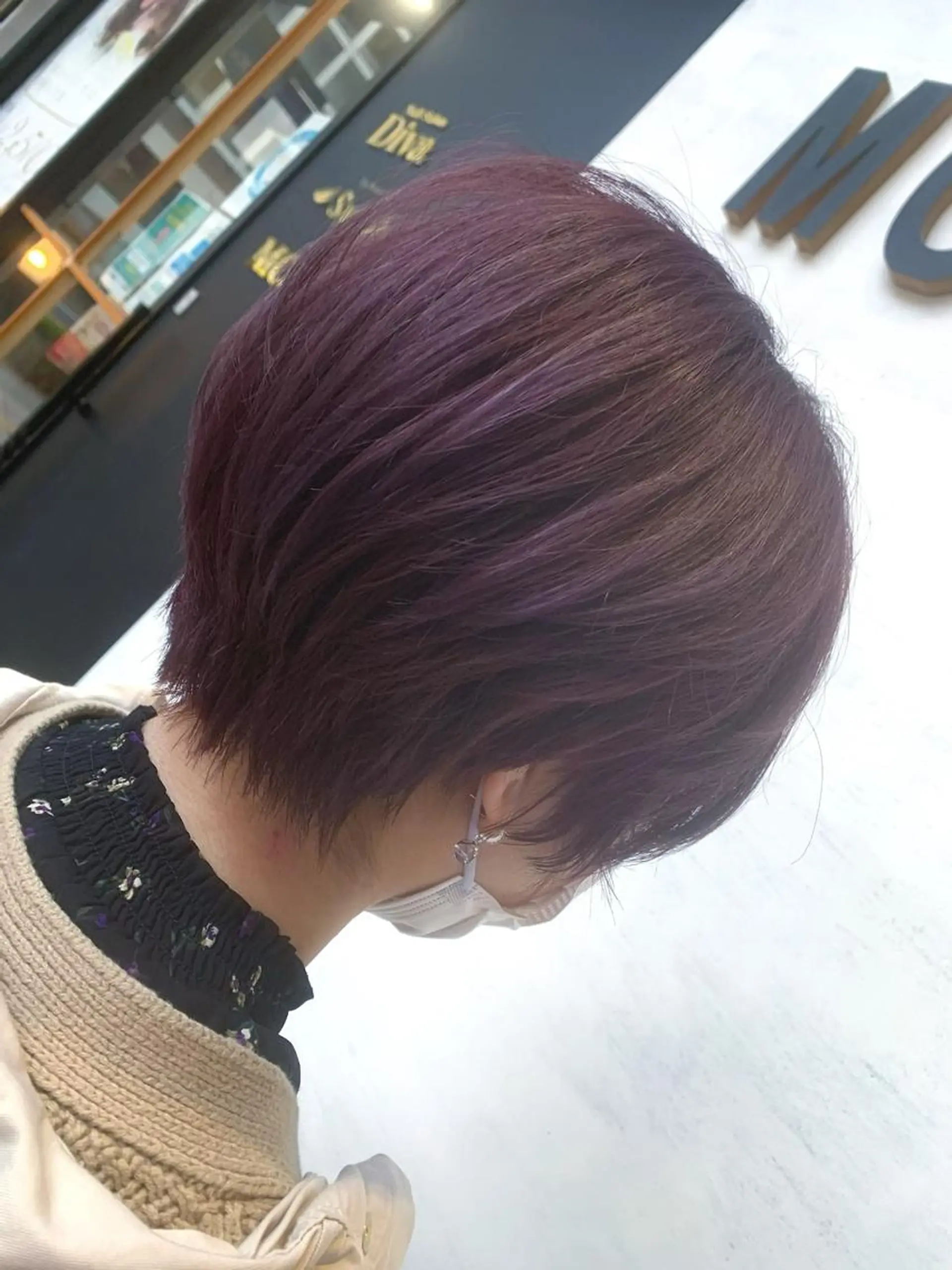 ショート カラー ハンサムショート ラベンダーカラー ラベンダーピンク ピンクカラー ショートヘア Zina天王寺 CHIAKIのヘアスタイル