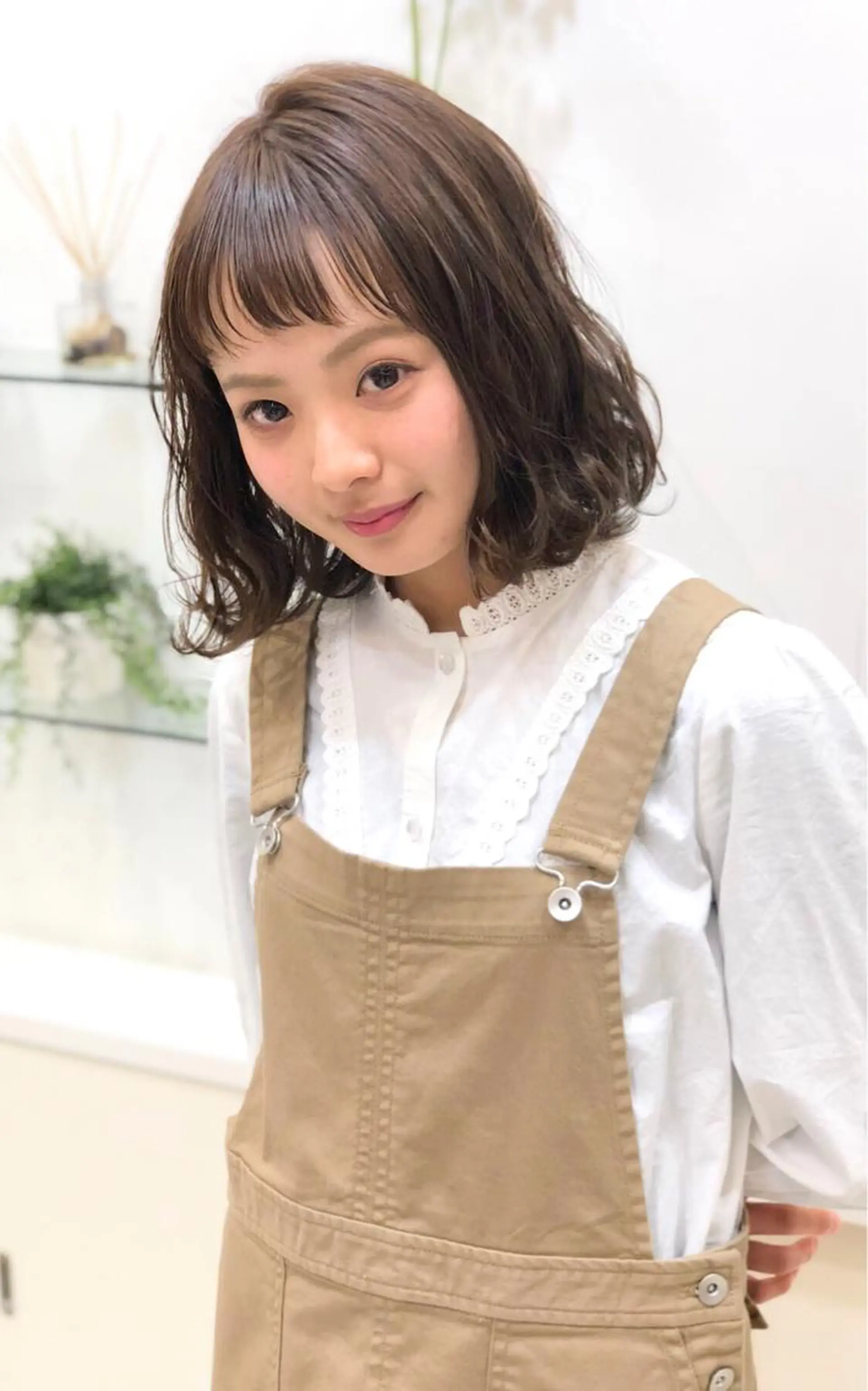 ショート カラー パーマ ベージュカラー ボブ ディレクター ノナカのヘアスタイル