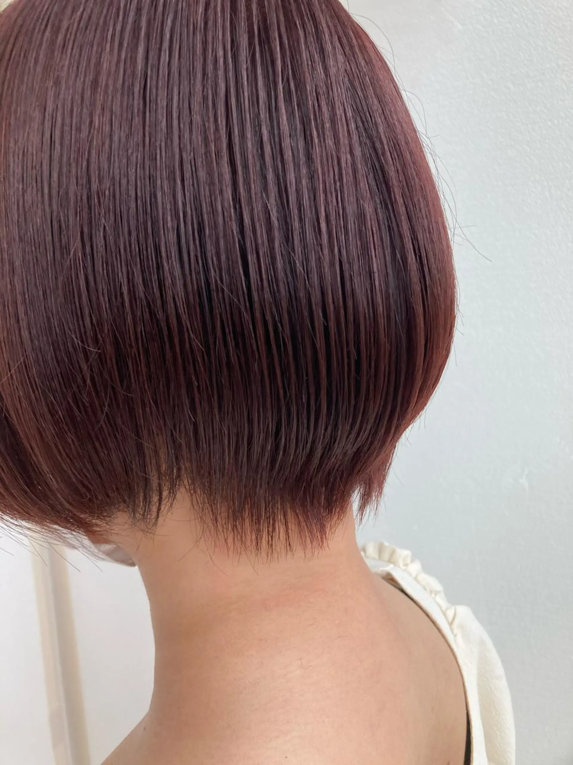 ショート カラー ブラウンカラー ピンクカラー ピンクブラウン ヘアーカラー専門店 カラーズラボ久屋大通のヘアスタイル