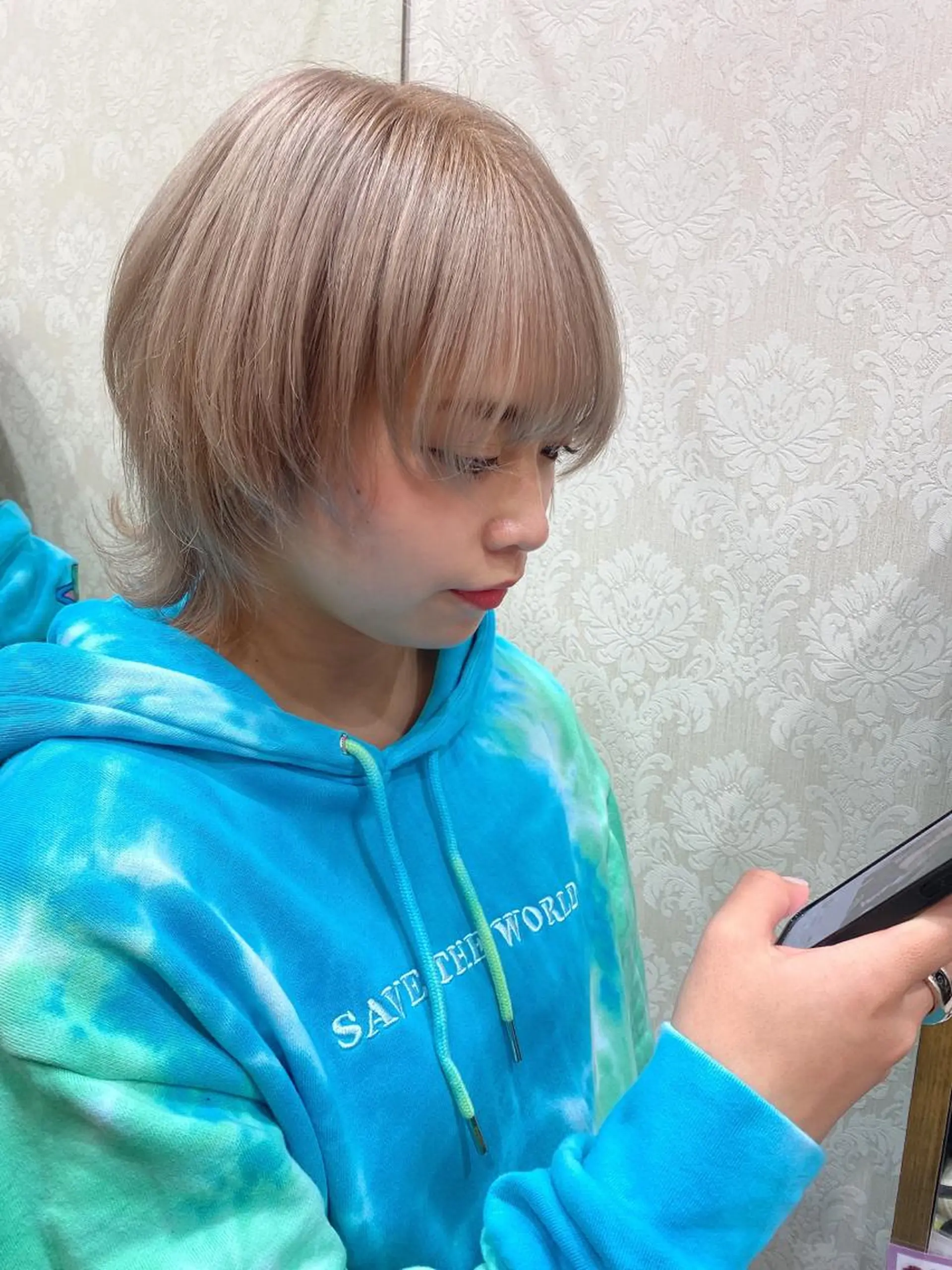 ショート カラー ハイトーンカラー ウルフカット カット ヘアカラー Beleza 渋谷所属・Kazusa/渋谷/ エクステ/ハイトーンのヘアスタイル