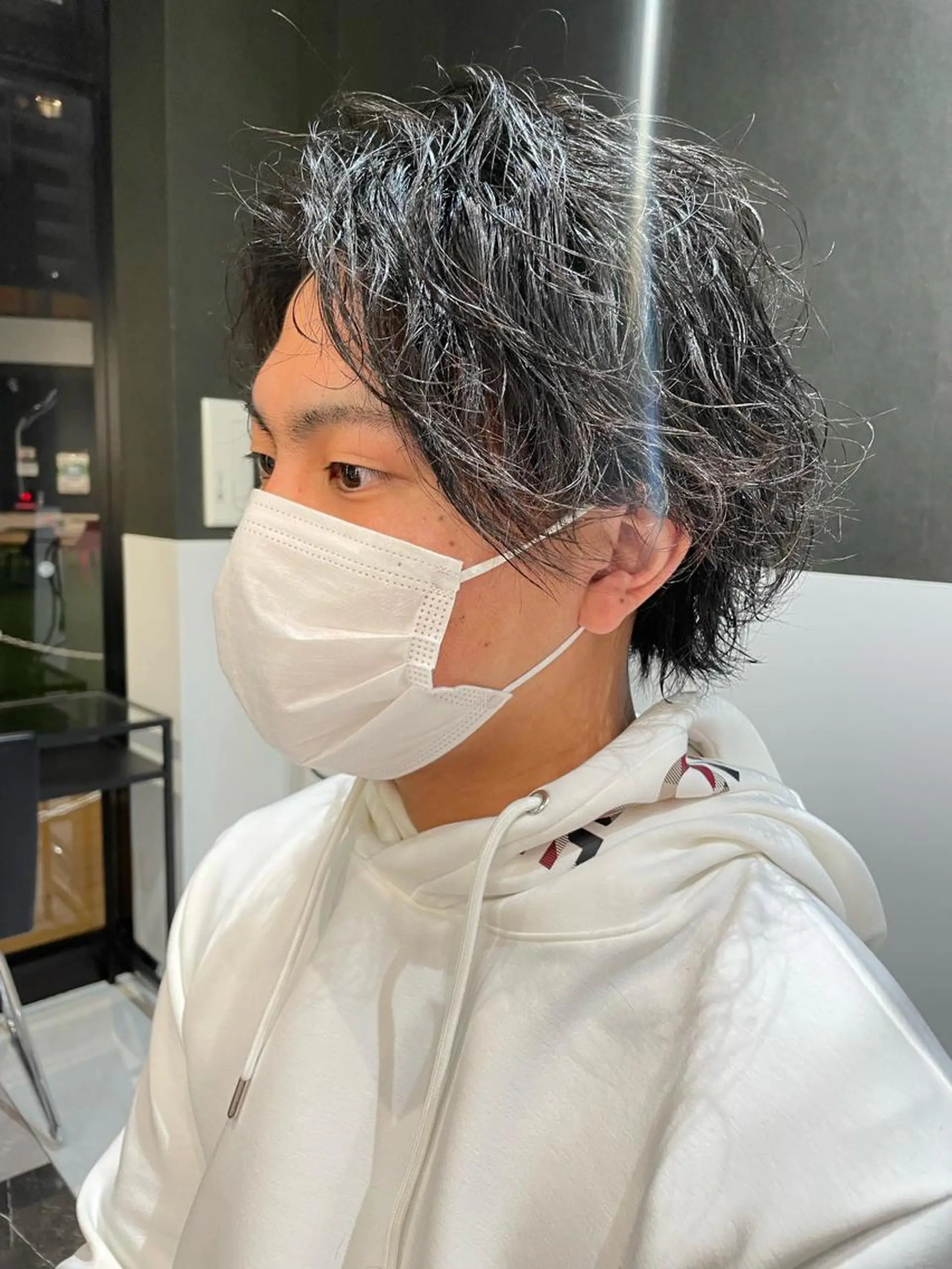 ミディアム パーマ メンズ カット パーマ トリートメント メンズヘア特化 崎田 成人のヘアスタイル