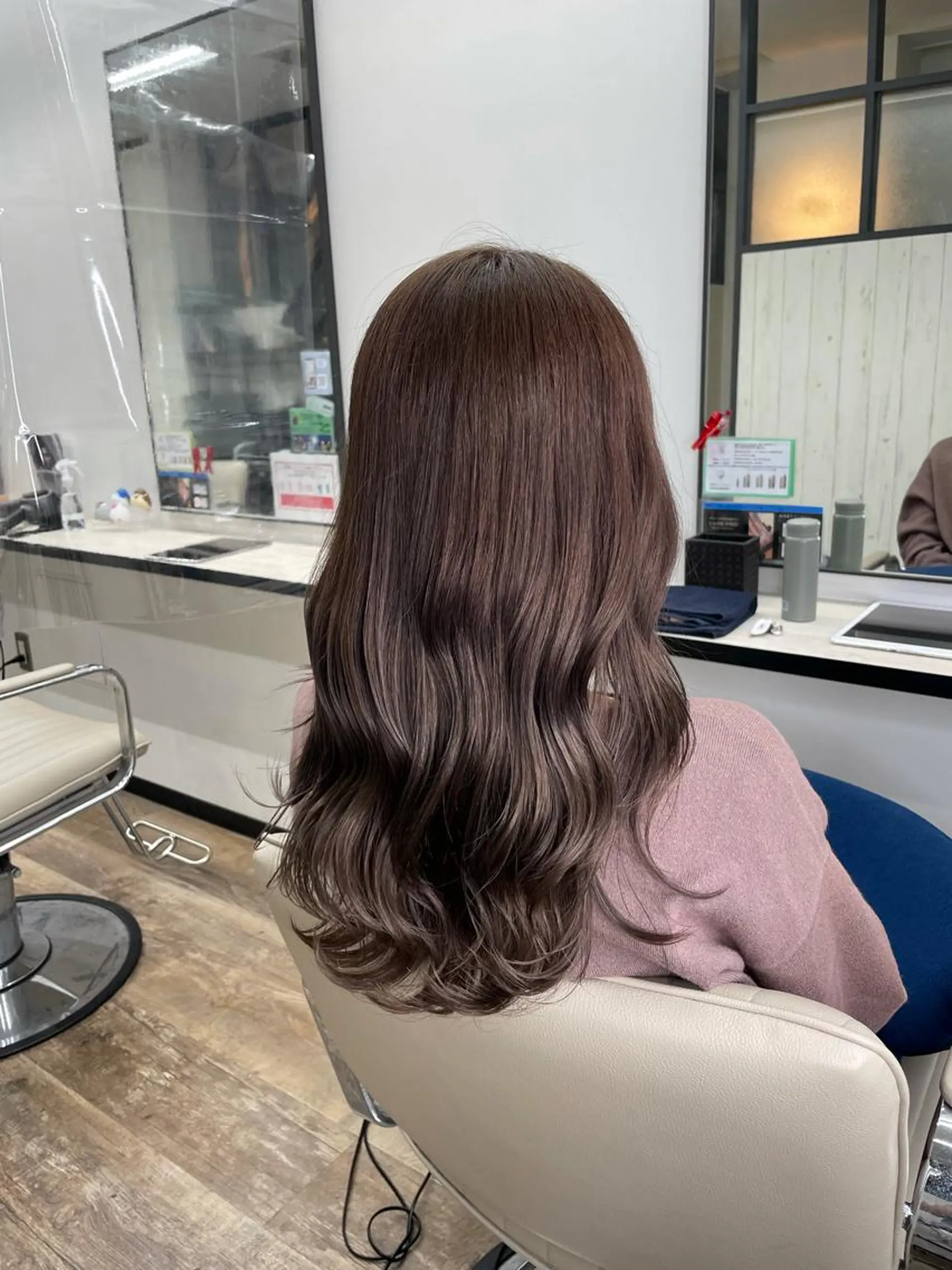 セミロング カラー グレージュ ヘアカラー トリートメント 栄/久屋大通り/韓国 /透明感/横山🩵のヘアスタイル