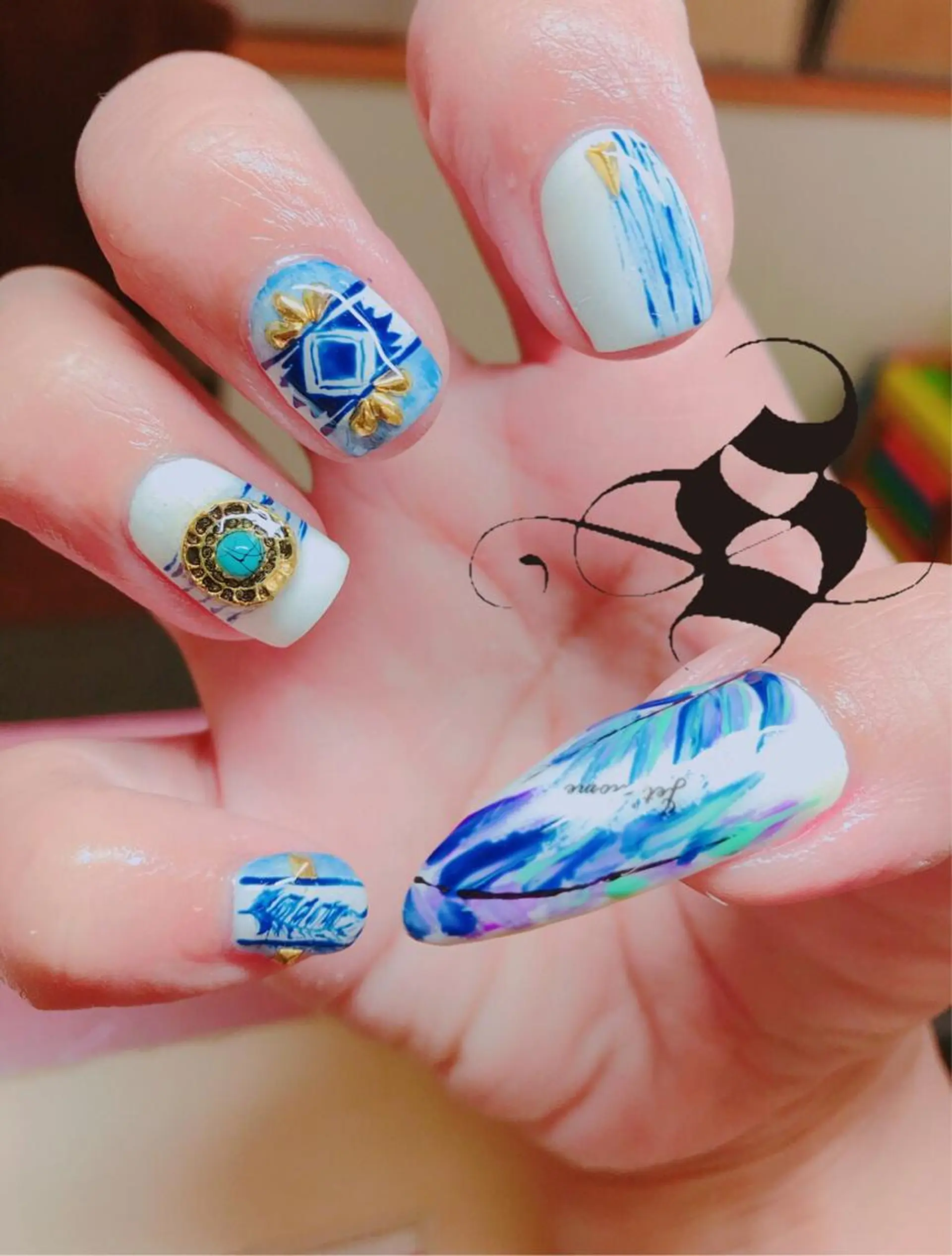 ネイル 長さ出し メンズネイル 持ち込み スカルプネイル ネイルチップ S&S 村田小百合のネイルデザイン