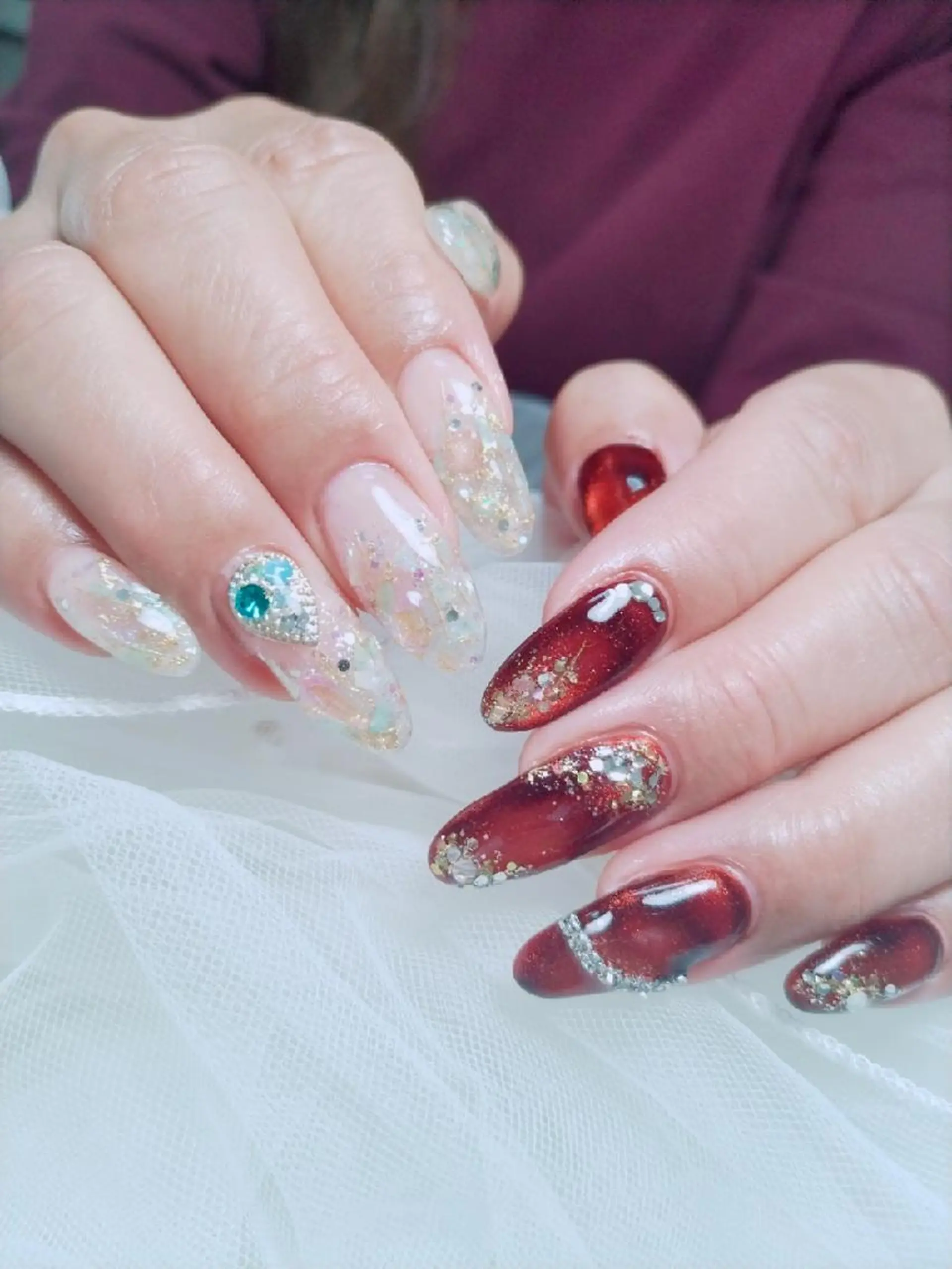 ネイル 長さ出し ハンドネイル 門戸厄神プライベートサロンulunail所属・ulunail mikaのネイルデザイン