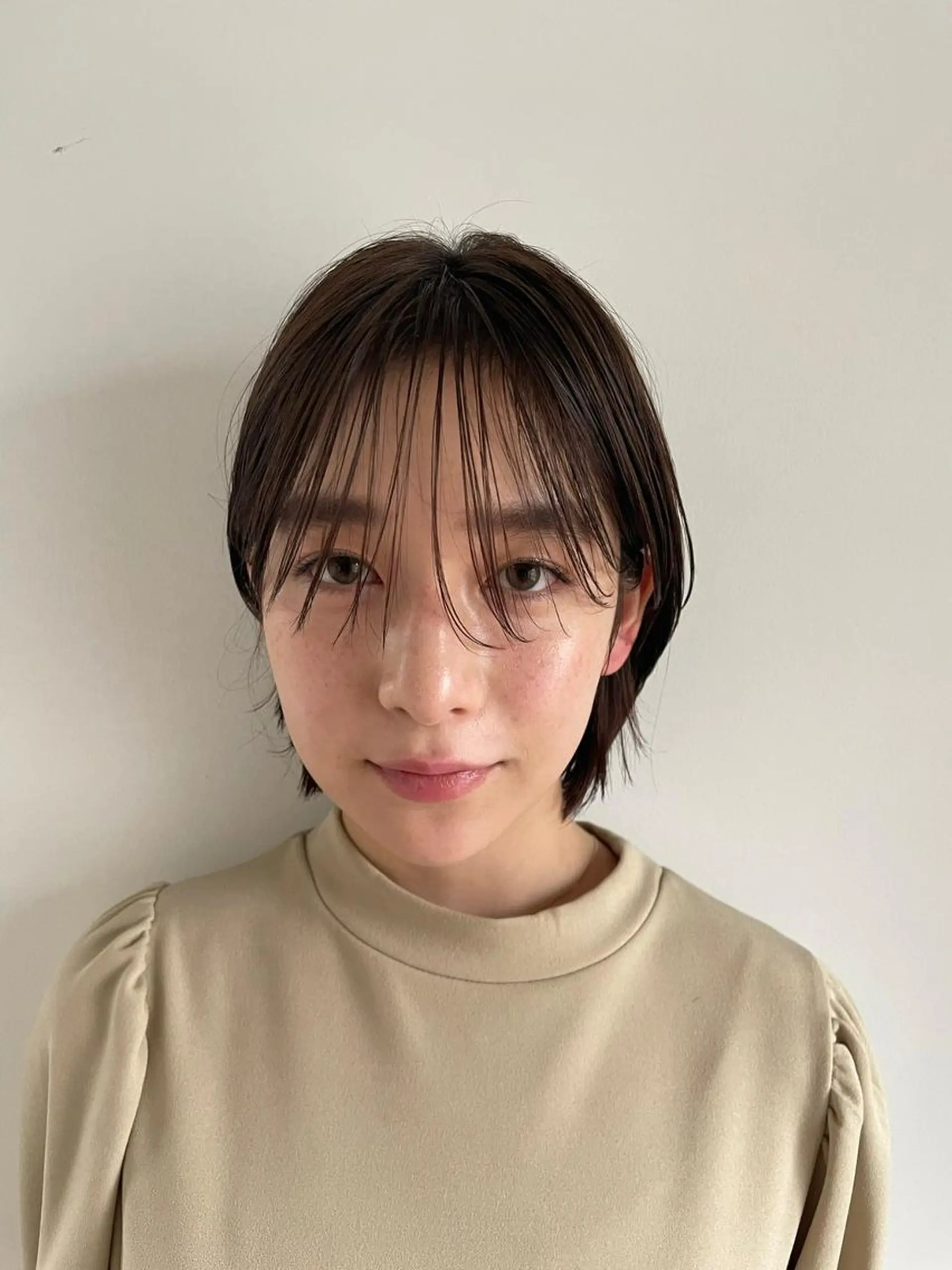 ショート ショートボブ ボブ エギョモリ 天使の羽バング・フェザーバング ハッシュカット カット ヘアカラー CEINE PATHのヘアスタイル