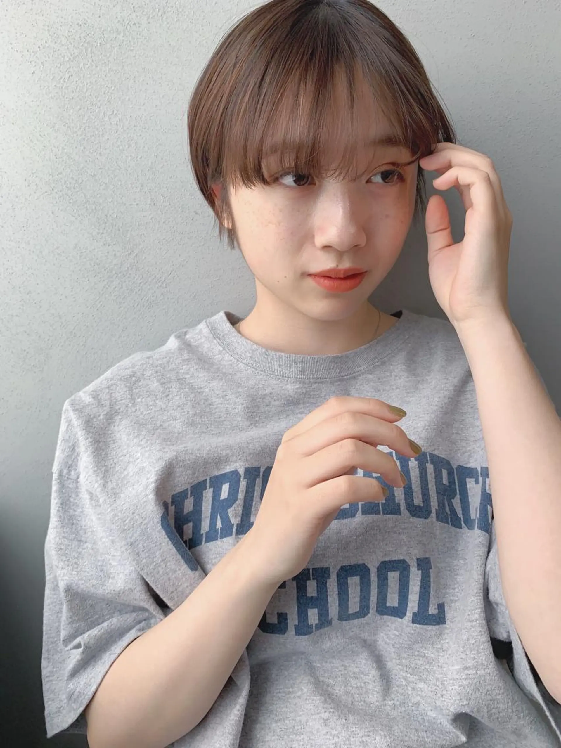 ショート カラー ボブパーマコテ巻き風 パーマNo1深江秀平のヘアスタイル