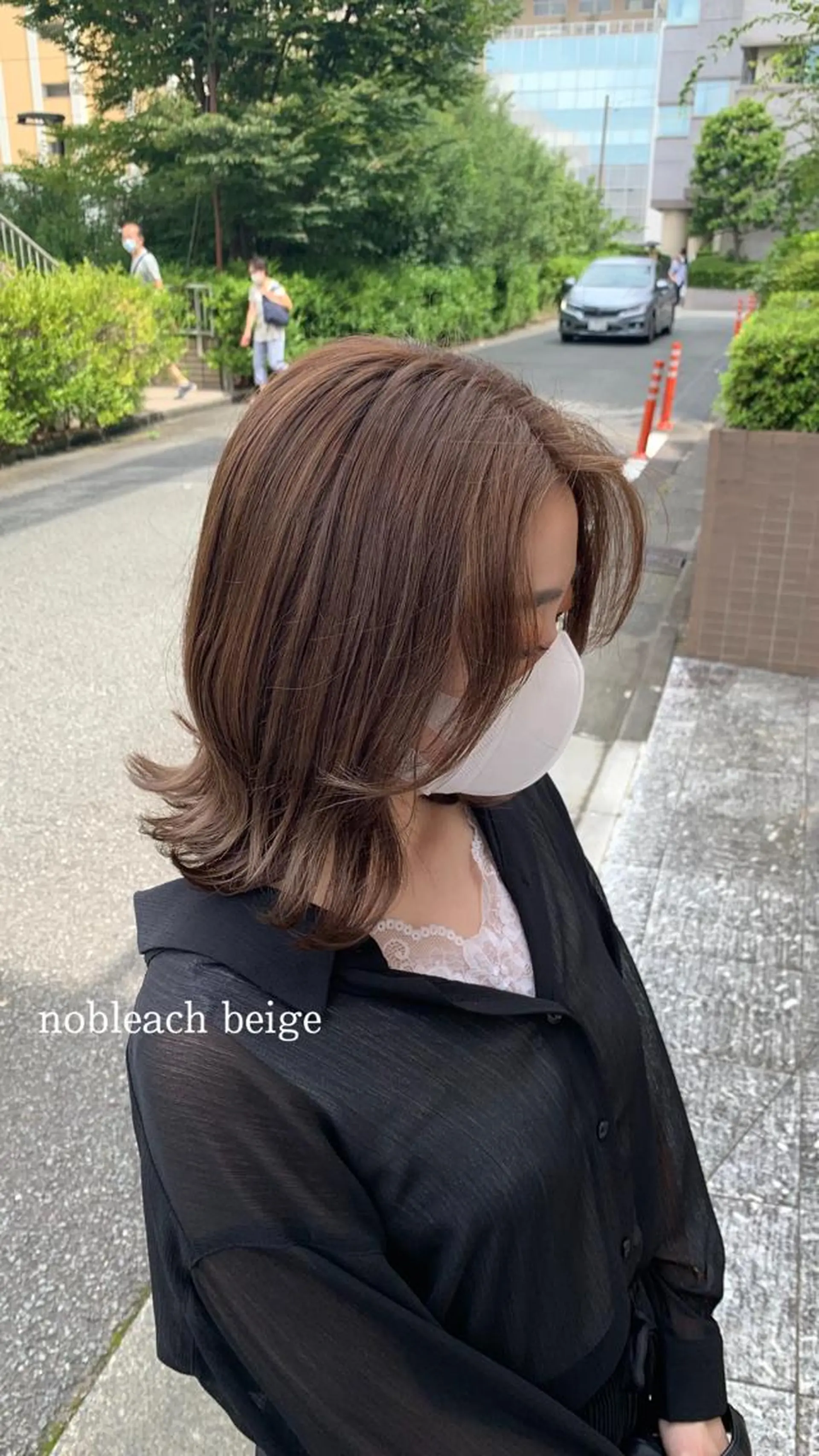 セミロング カラー ベージュカラー ブリーチ ブリーチなしカラー 🌈re-room EIKI🇰🇷のヘアスタイル