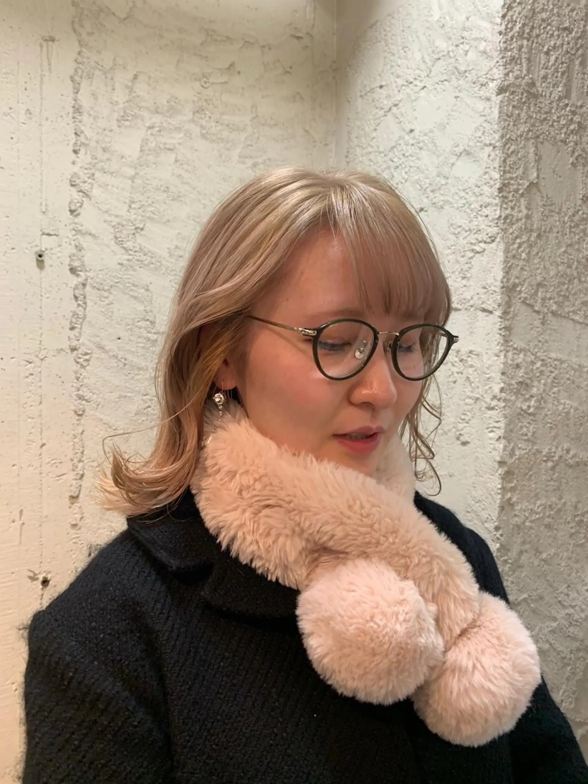 ミディアム 髪質改善ストレート/ ブリーチ／渋谷　福田のヘアスタイル