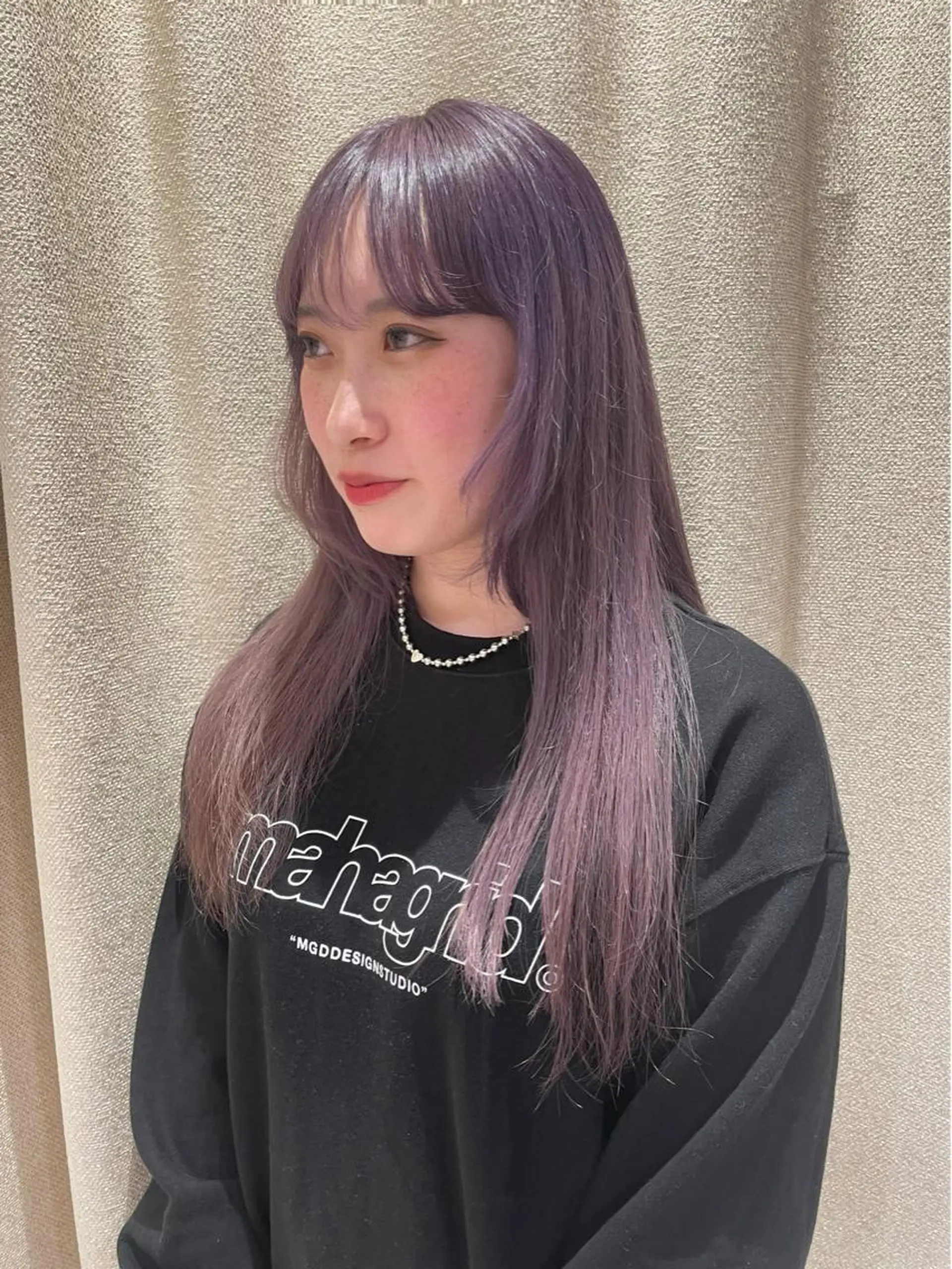 ロング カラー パープルカラー シルバー カラー/レイヤー/ 髪質改善/PAAQのヘアスタイル