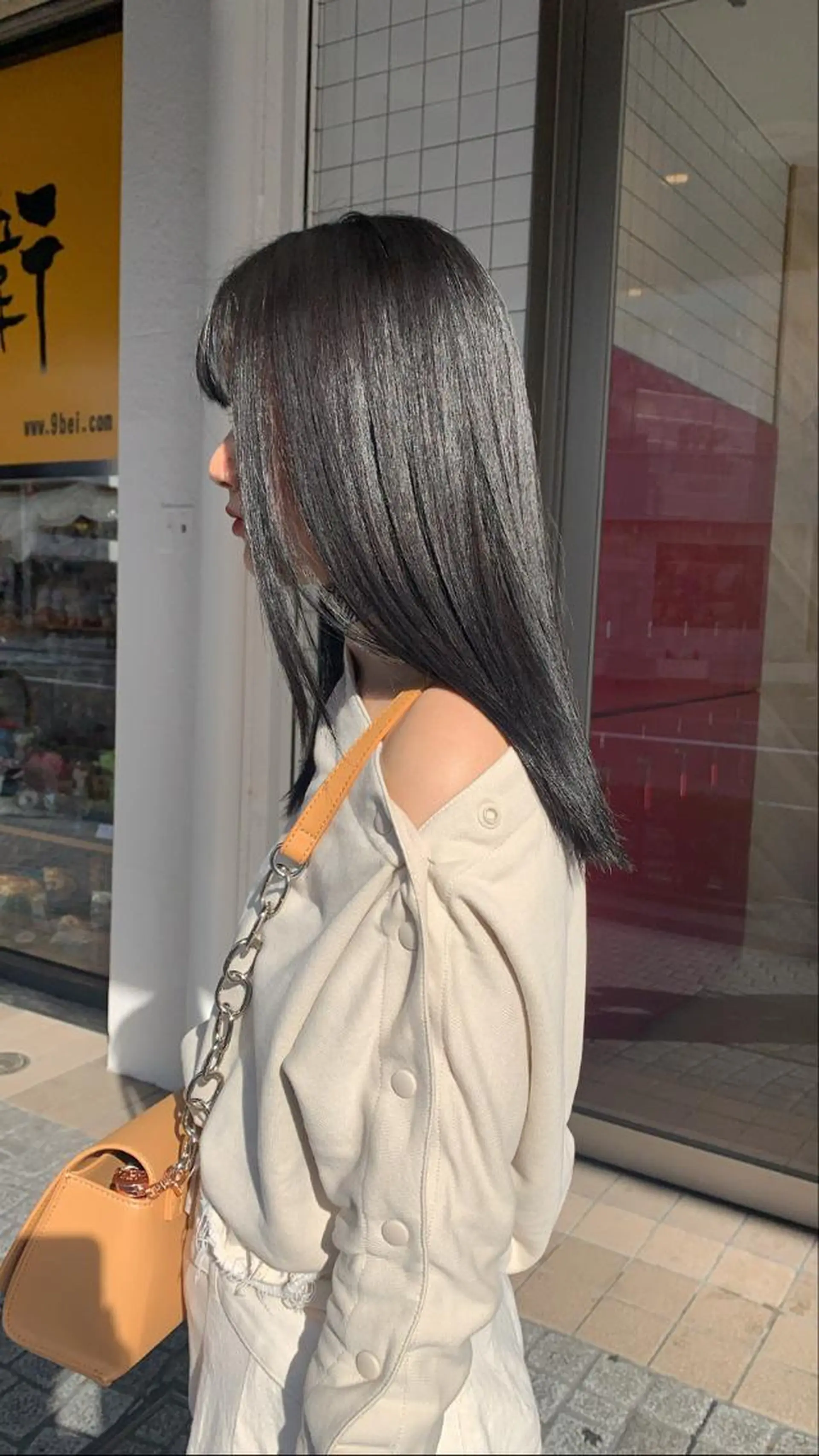 セミロング カラー パーマ ヘアアレンジ メンズ キッズ みなもと ちはるのヘアスタイル