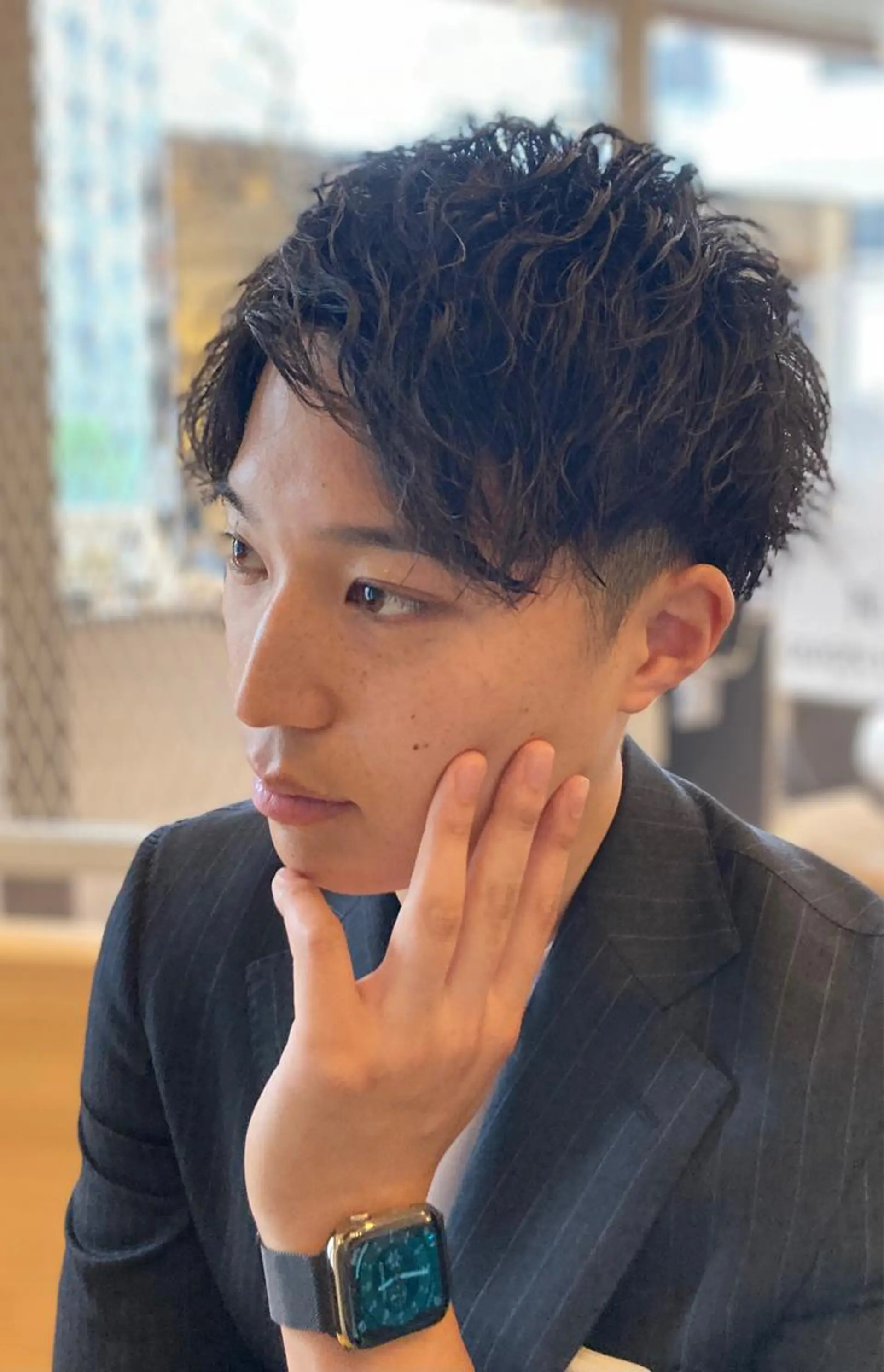 ショート パーマ メンズ FRANK’S BARBER and BEER　CLUB　日比谷店所属・諌山 佳旦のヘアスタイル