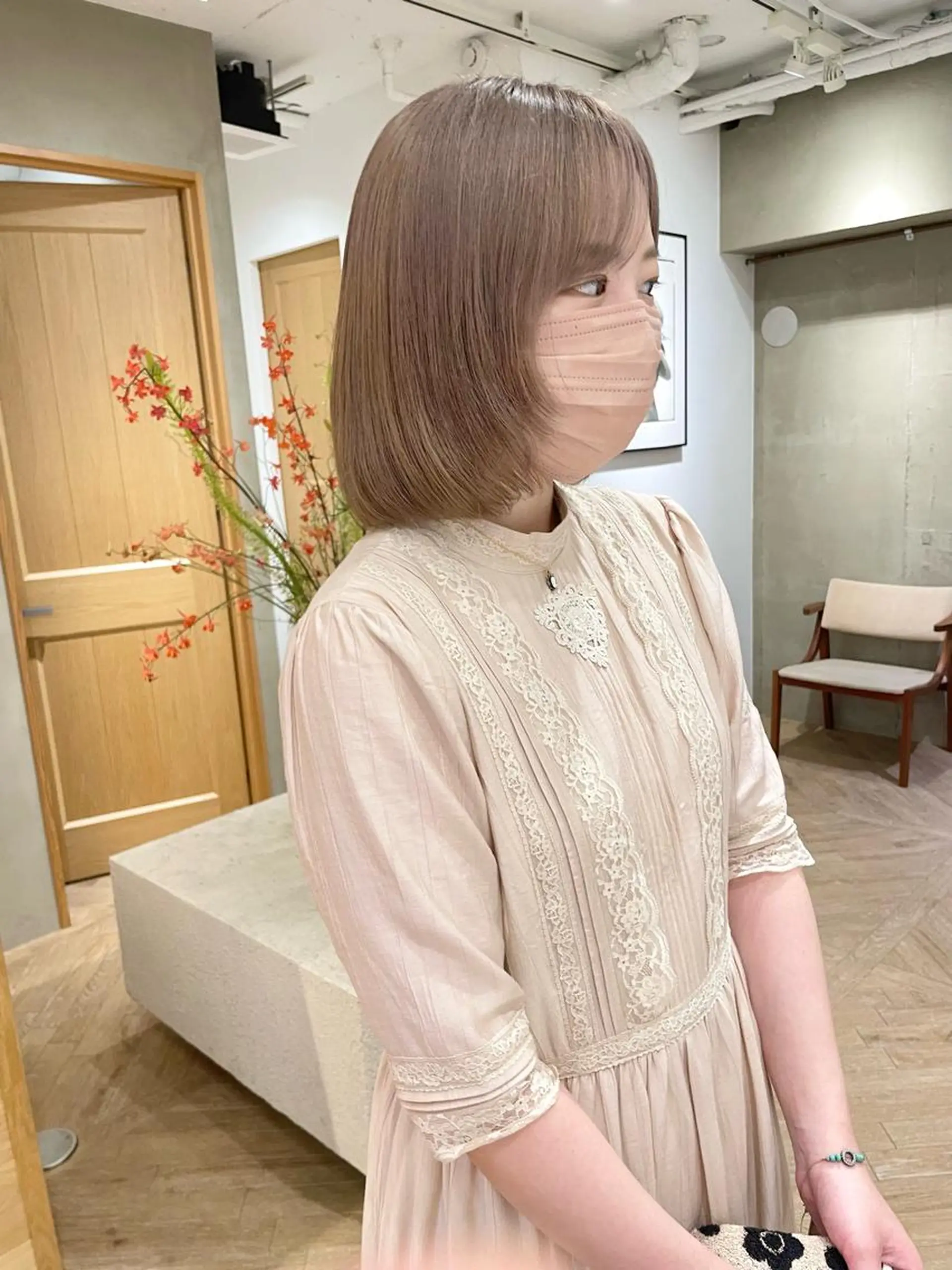 ミディアム ヘアカラー トリートメント ボブ/レイヤー 🌟梅田盛一🌟のヘアスタイル