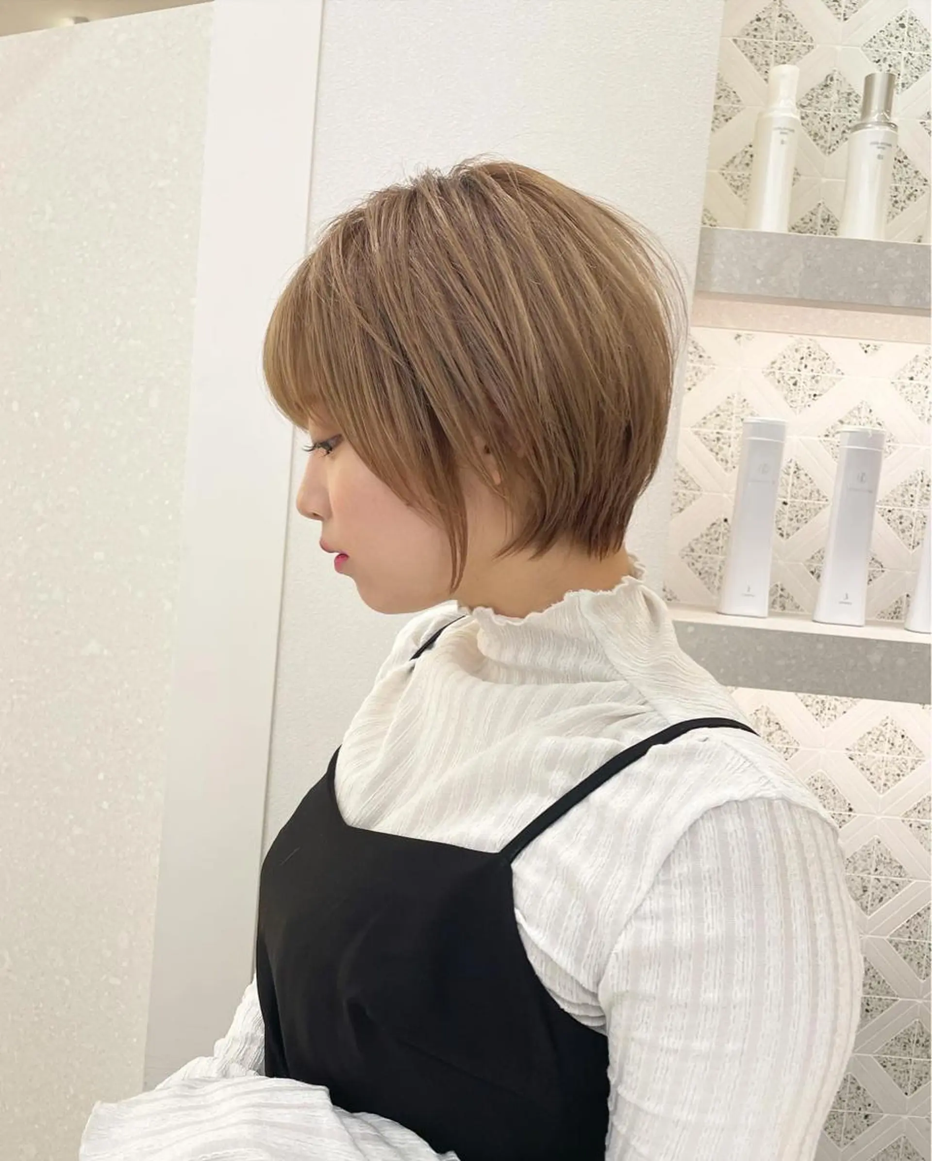 ショート カラー ショートボブ ショートレイヤー ハンサムショート ボブ 髪質改善 カット トリートメント ヘッドスパ 木原良 (キハラ リョウ)のヘアスタイル