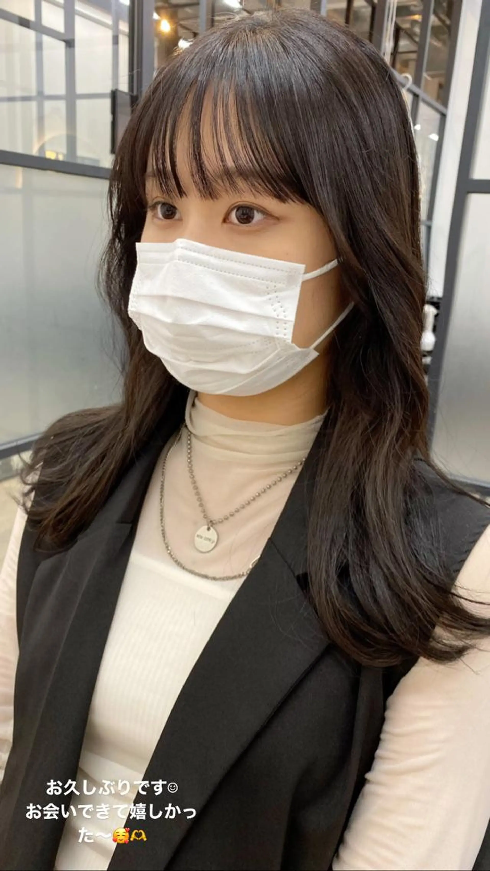 セミロング カラー くびれヘア カット 三浦 望のヘアスタイル