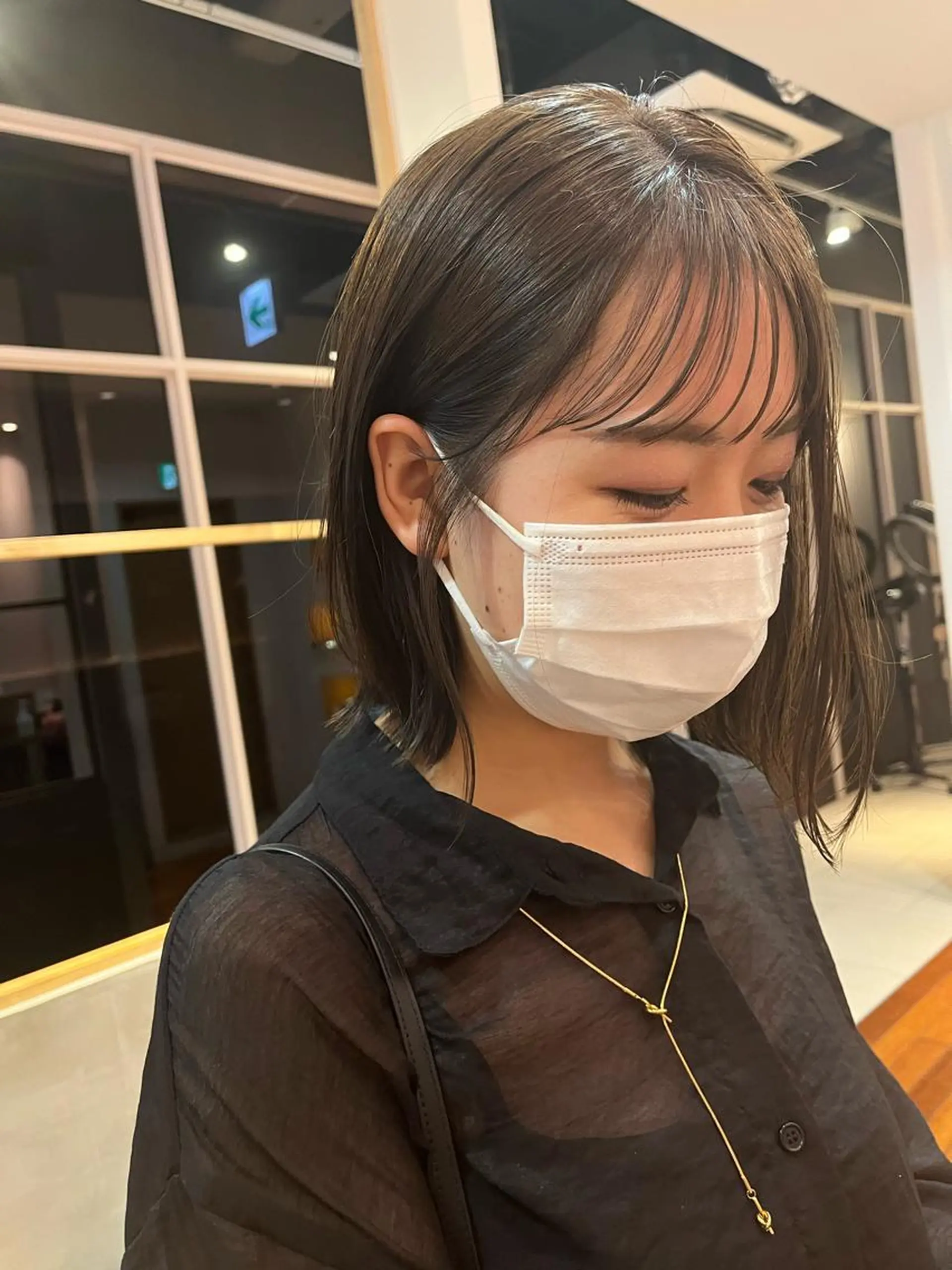 ショート カラー 似合わせカット シースルーバング カット ヘアカラー あやめ【顔まわり/レ イヤー/柔らかカラ】のヘアスタイル