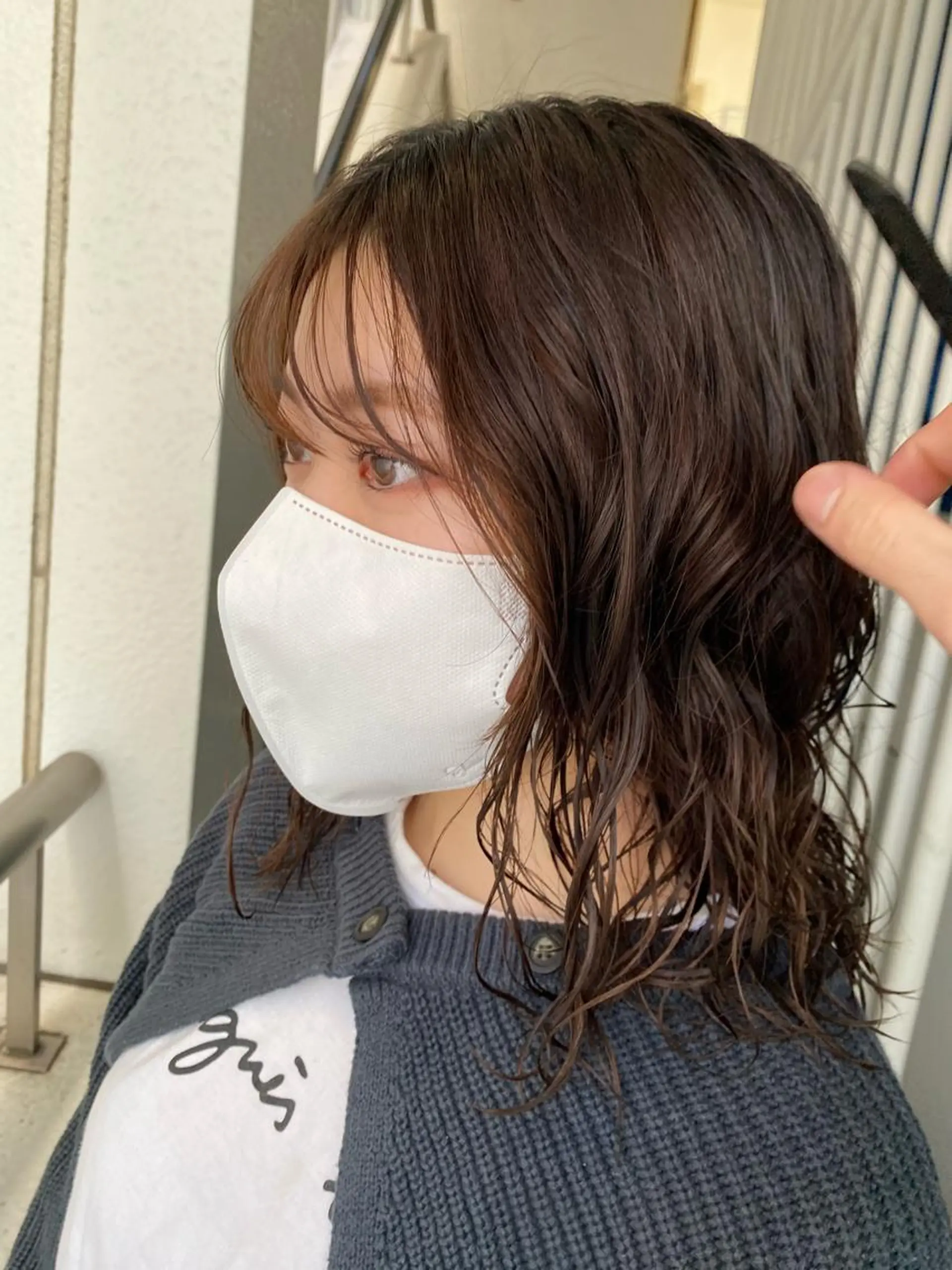 ミディアム カラー パーマ ミディアムパーマ ツイストスパイラルパーマ バレイヤージュ ブリーチ ケアブリーチ yiye 青山所属・無料カットモデル募集 🌱ひょうがのヘアスタイル