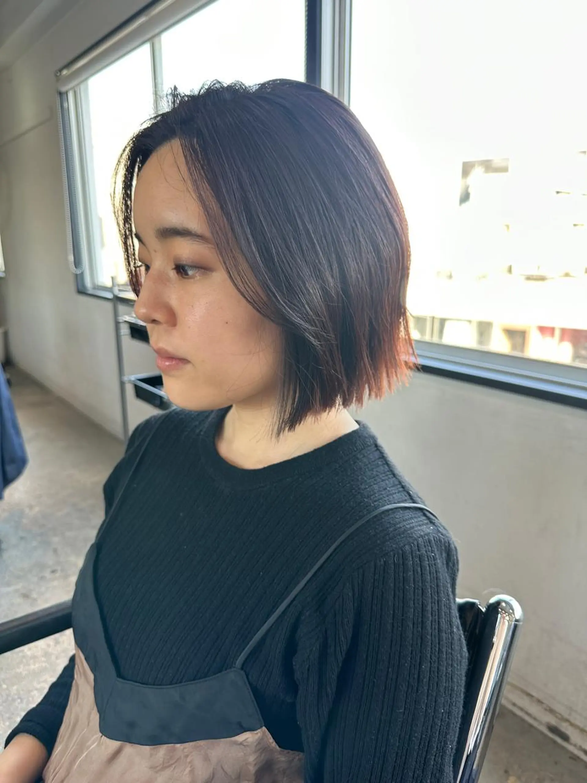 ショート カラー ヘアアレンジ ブラウンカラー ピンクカラー ピンクブラウン stylist/蛯谷 珠里のヘアスタイル