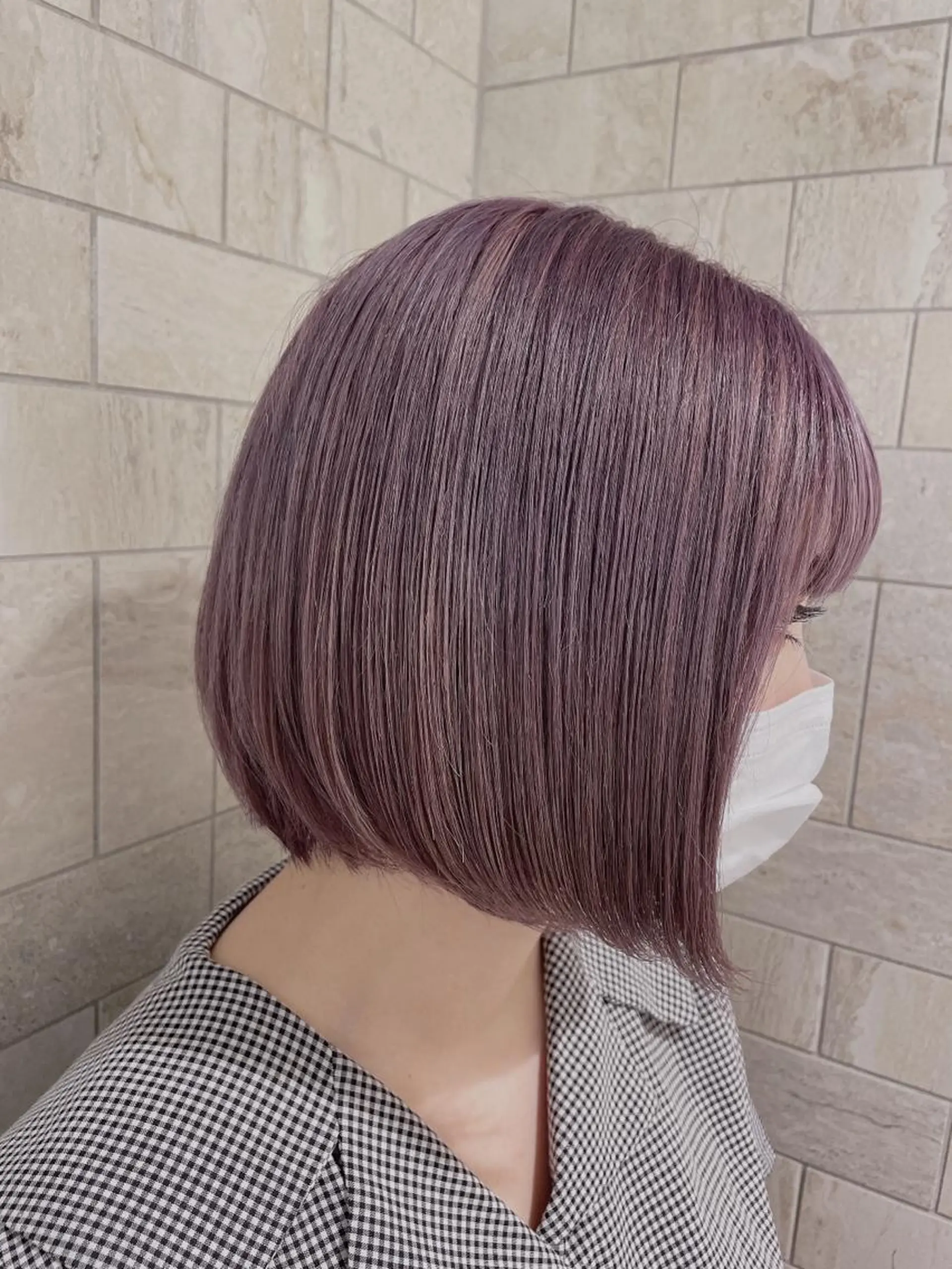 ショート カラー ブリーチ パープルカラー カット ヘアカラー トリートメント 🦖鶴岡香純🦖 産休中のヘアスタイル