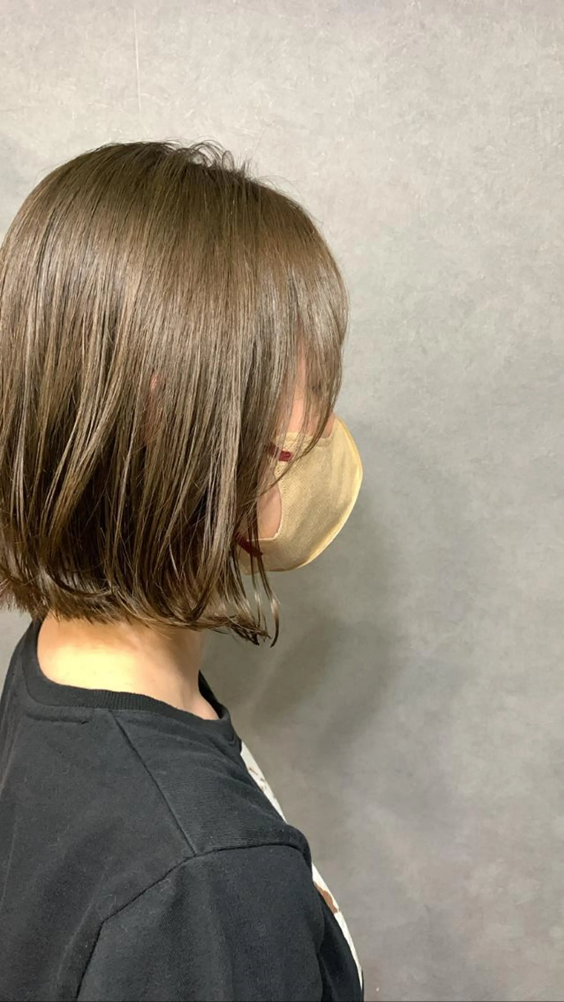 ミディアム カラー オリーブカラー ボブ chouette/ 根本優希のヘアスタイル